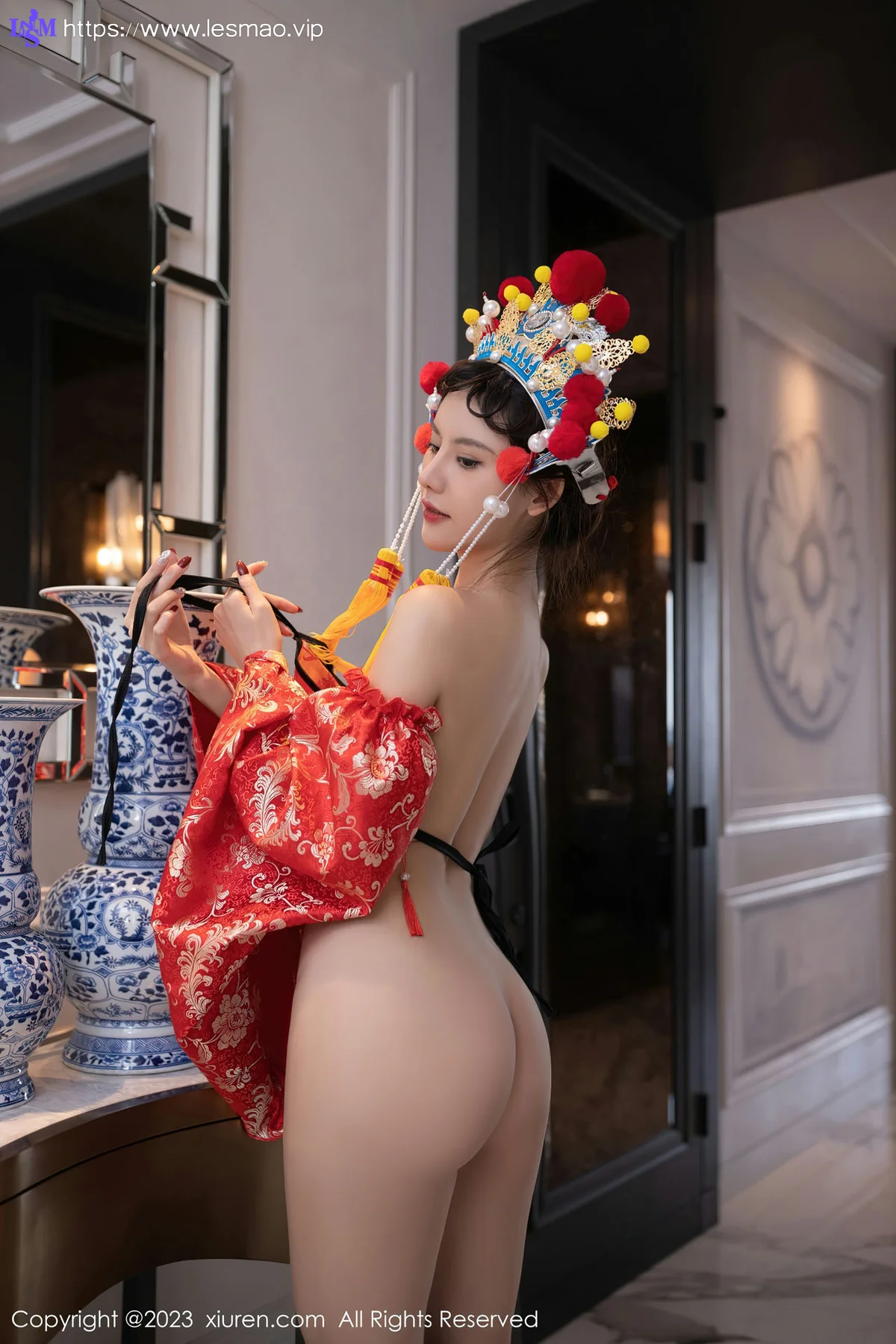 XiuRen 秀人 No.6308 就是阿朱啊 喜庆花嫁主题澳门旅拍111 - 58