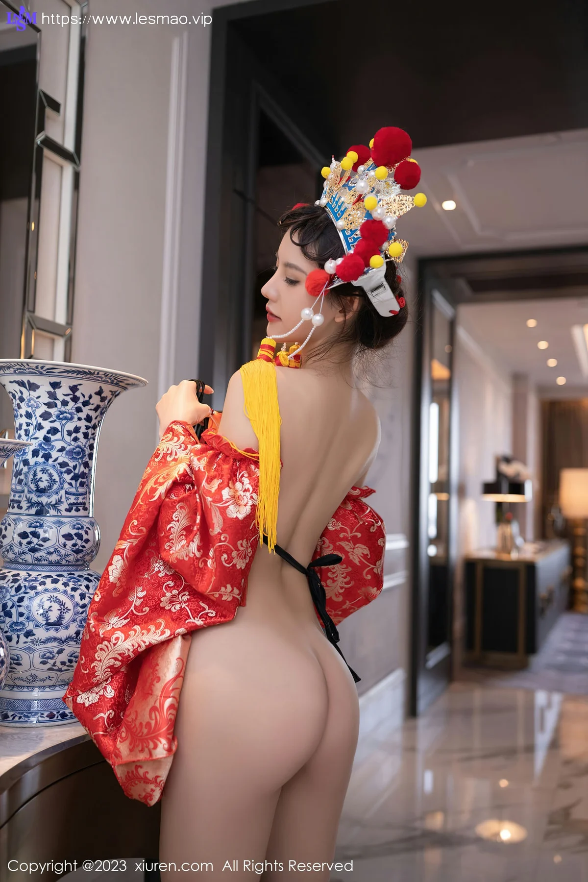 XiuRen 秀人 No.6308 就是阿朱啊 喜庆花嫁主题澳门旅拍111 - 61