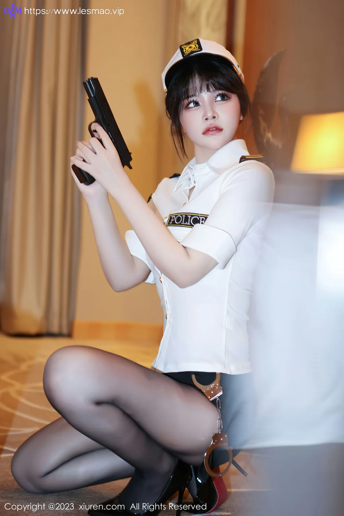 XiuRen 秀人 No.6328 桃桃子_ 情趣警察制服性感写真22 - 15