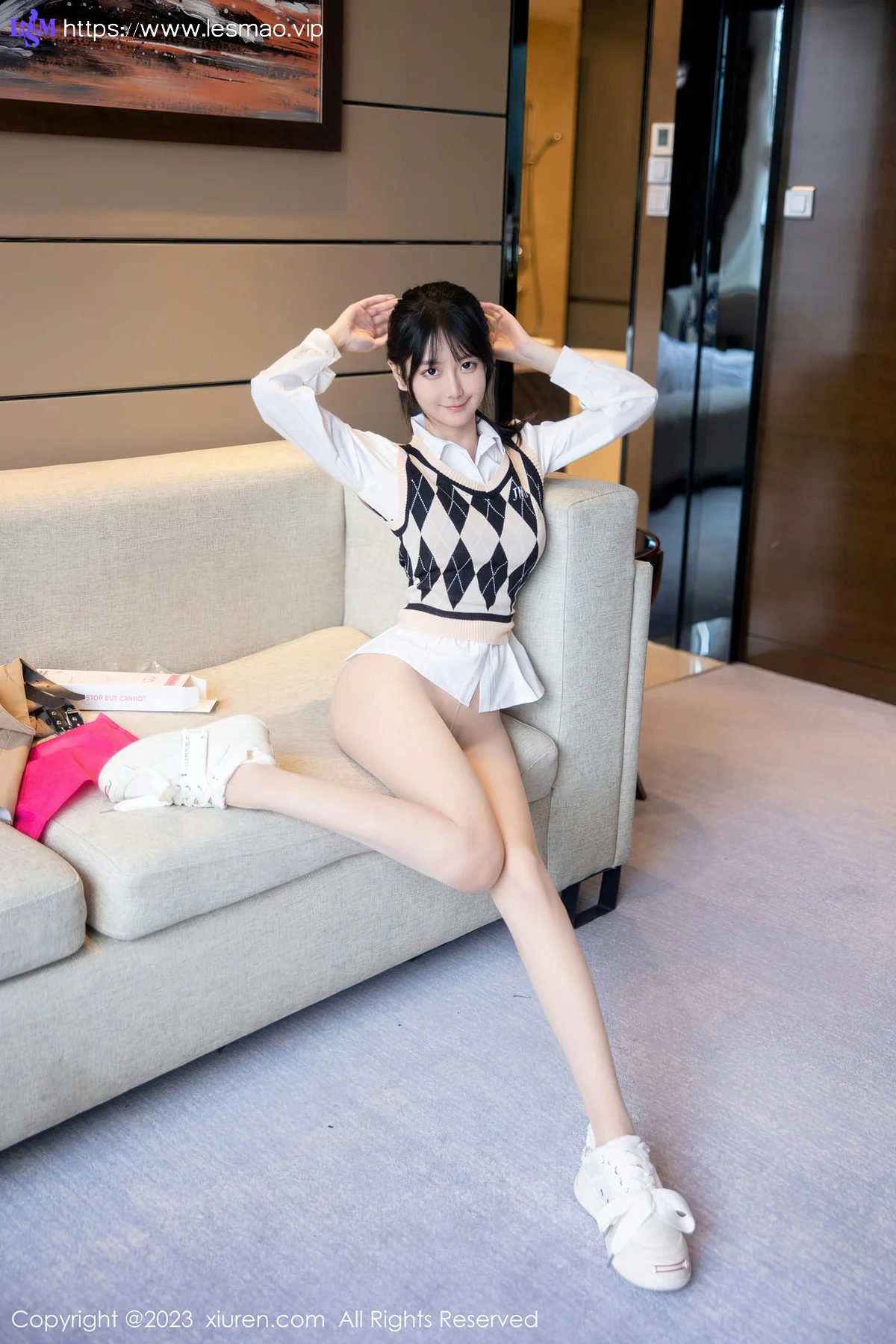 XiuRen 秀人 No.6329 谢小蒽 新人性感学妹装扮第二套写真111 - 15