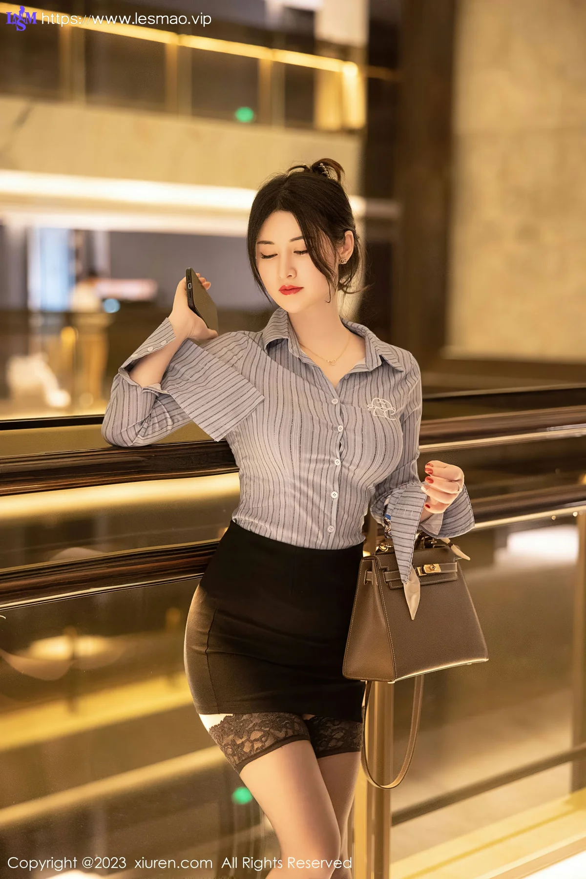 XiuRen 秀人 No.6343 诗诗kiki 蓝色条纹T恤写真1 - 11