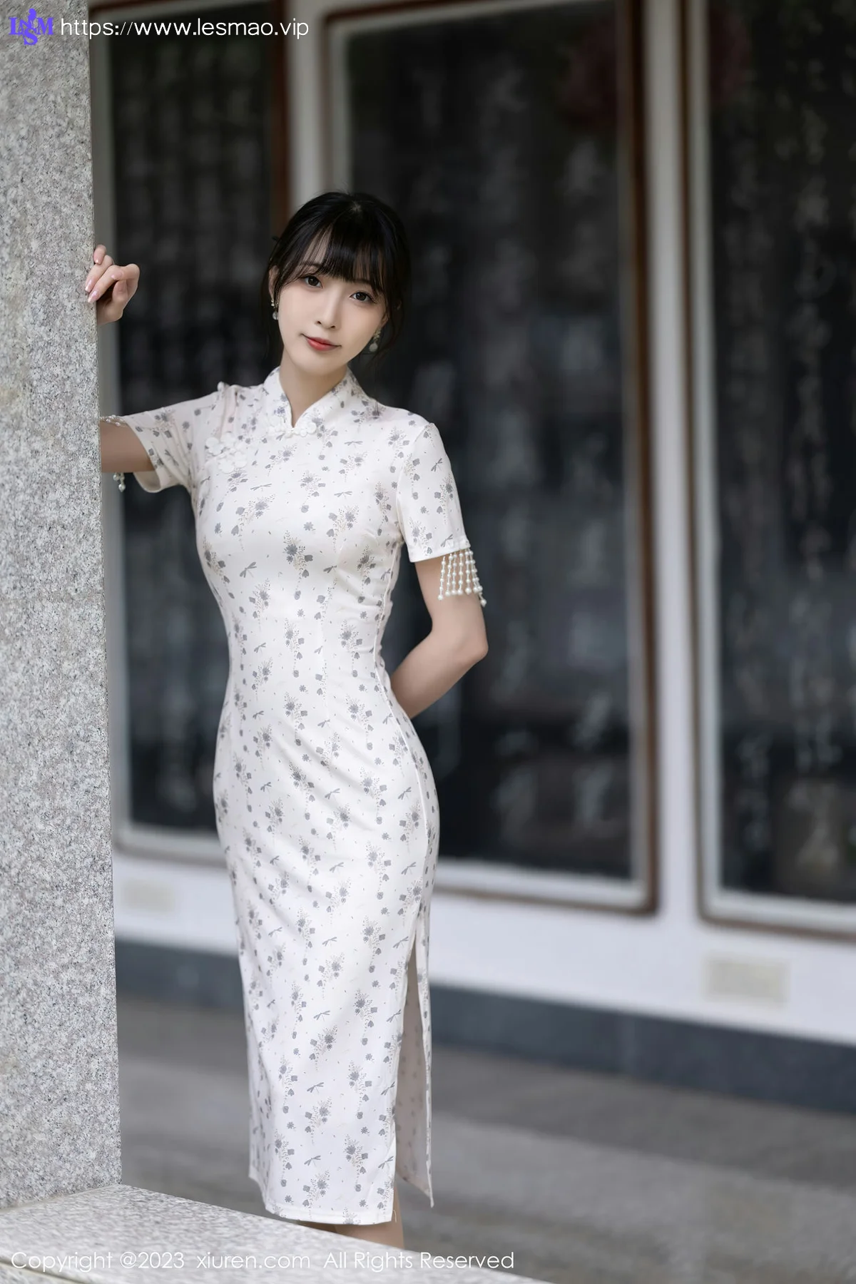 XiuRen 秀人 No.6346 林星阑 浅色短款旗袍写真1 - 8