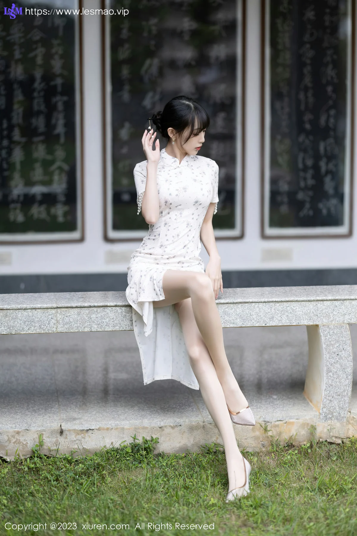XiuRen 秀人 No.6346 林星阑 浅色短款旗袍写真1 - 11