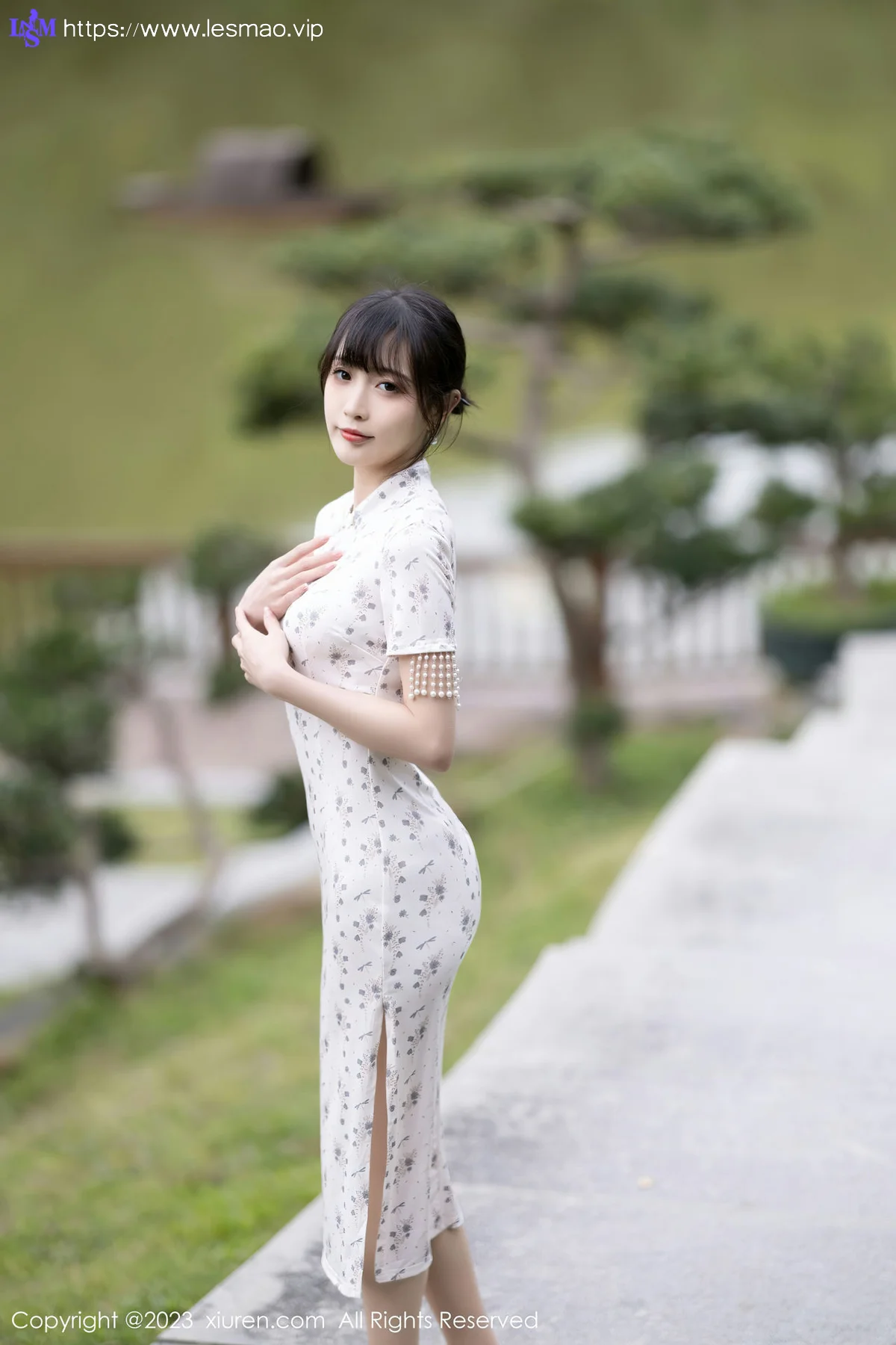XiuRen 秀人 No.6346 林星阑 浅色短款旗袍写真1 - 16