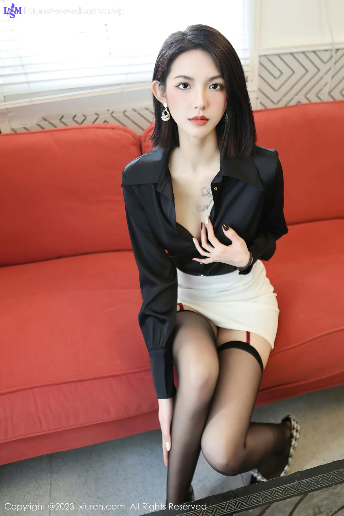 XiuRen 秀人 No.6356 乔一一 红色蕾丝情趣内衣1 - 11