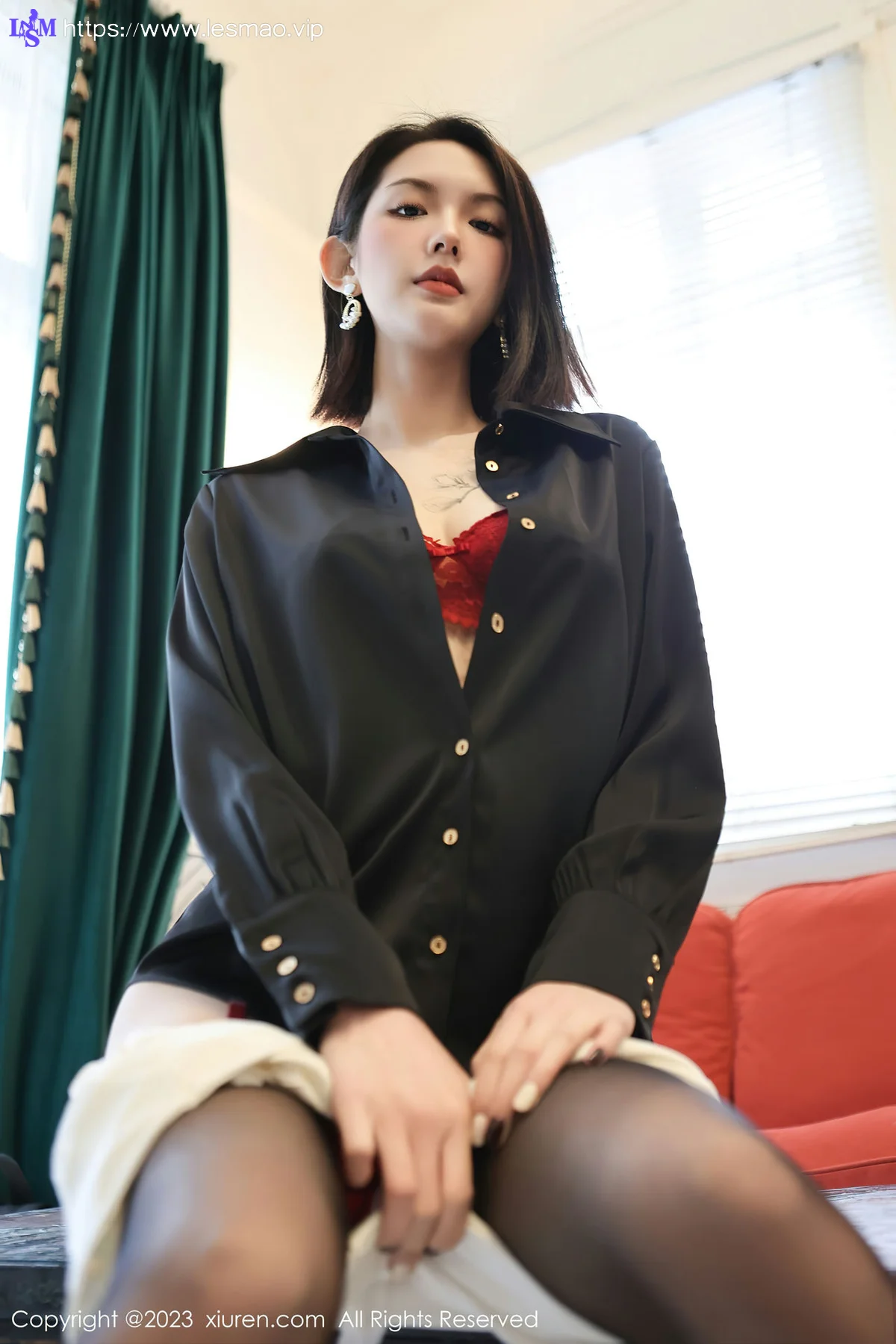 XiuRen 秀人 No.6356 乔一一 红色蕾丝情趣内衣1 - 21