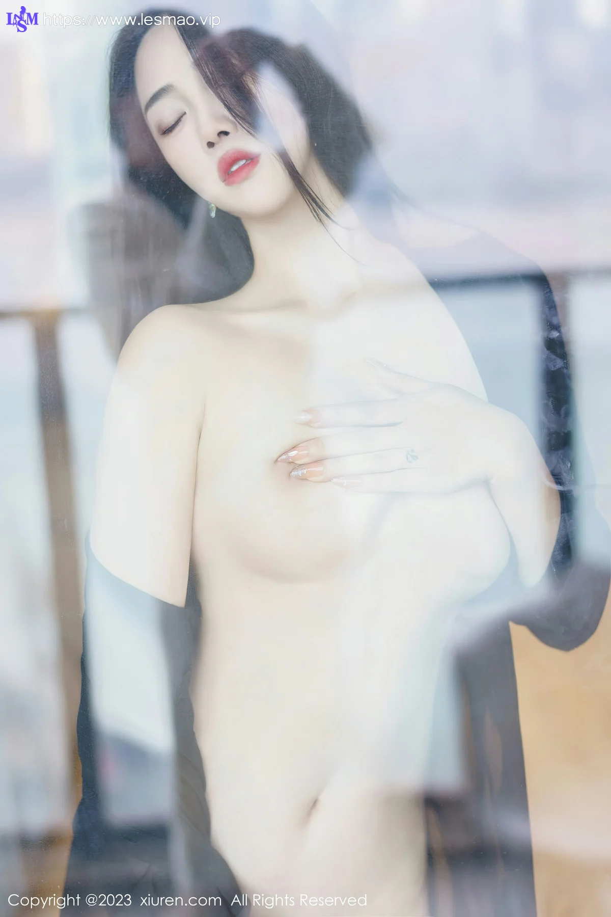 XiuRen 秀人 No.6372 严利娅Yuliya 黑色情趣内衣性感写真33 - 56