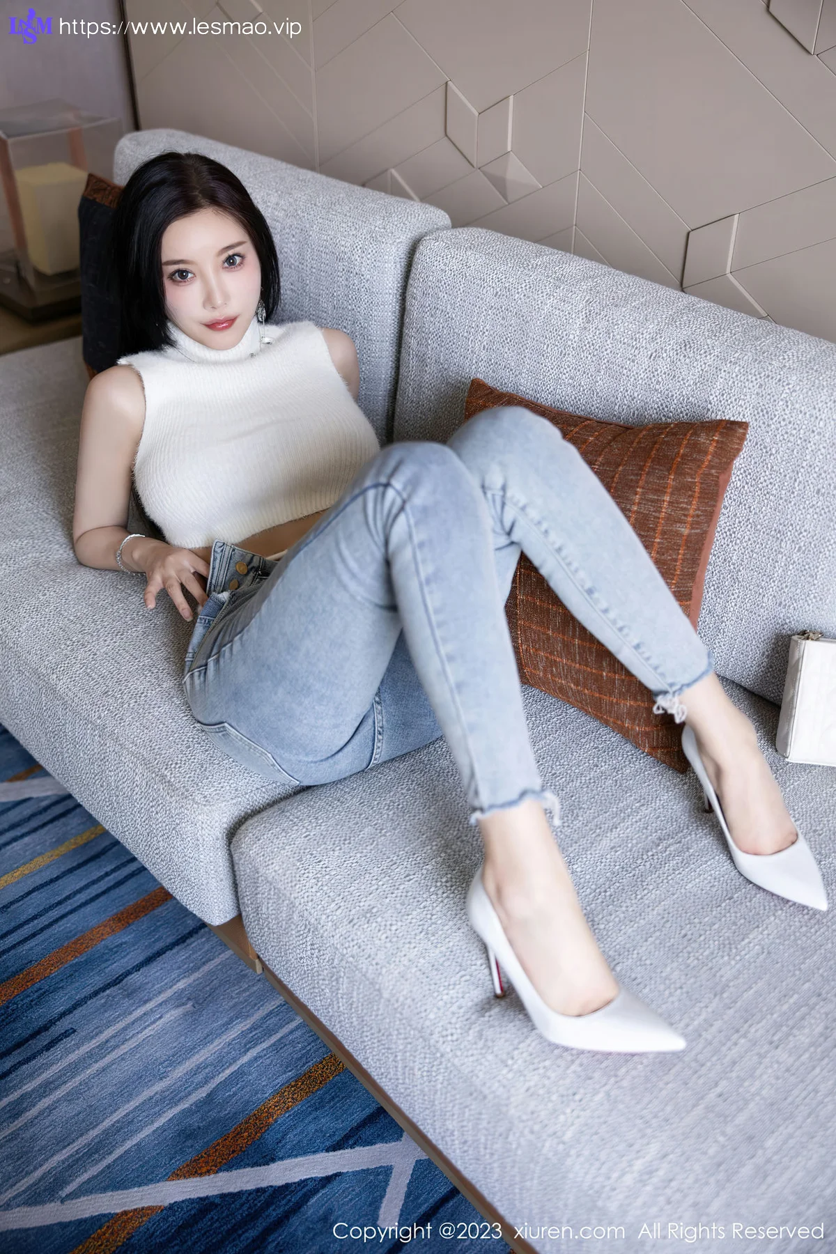 XiuRen 秀人 No.6377 杨晨晨Yome 蓝色短裤性感写真1 - 20
