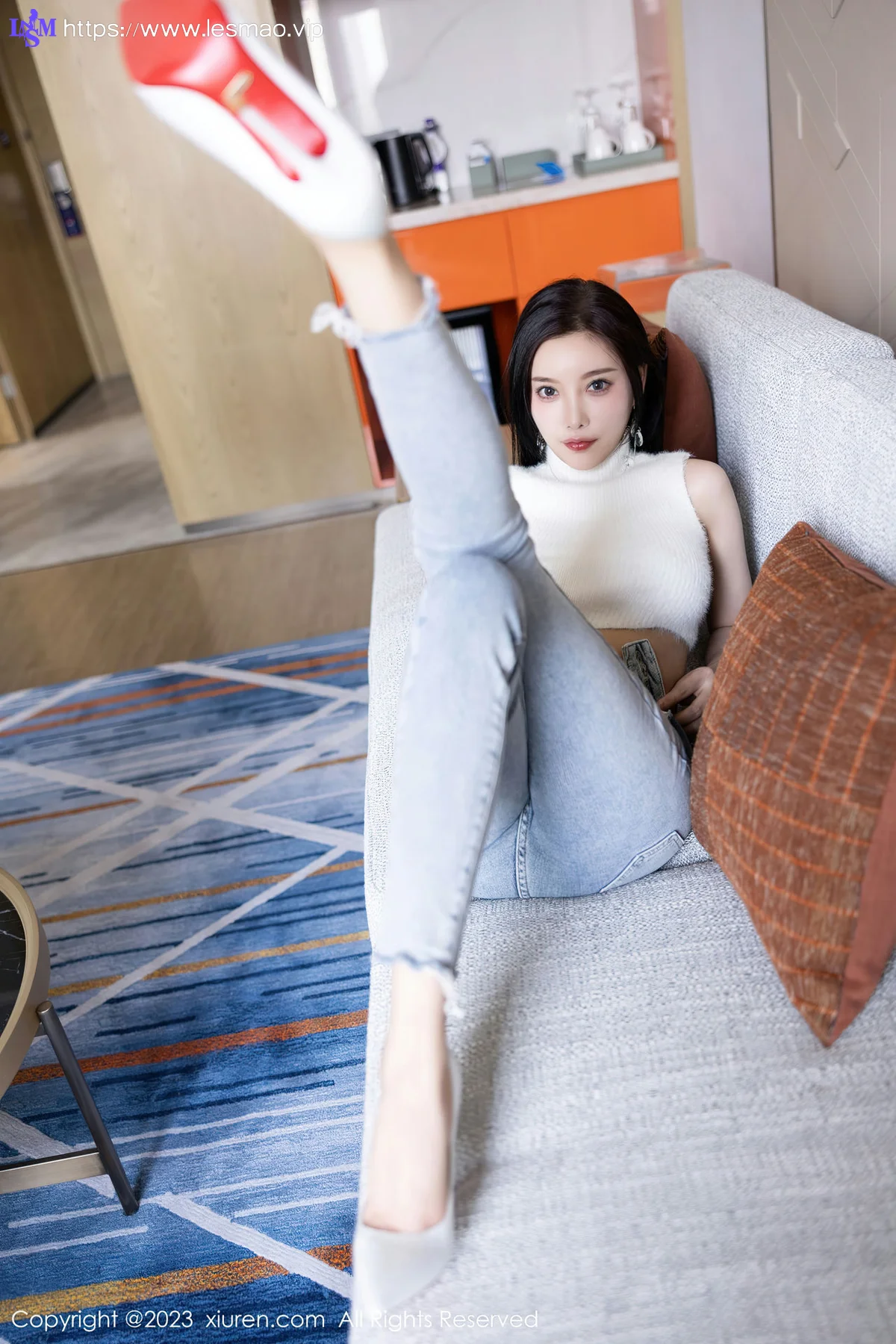 XiuRen 秀人 No.6377 杨晨晨Yome 蓝色短裤性感写真1 - 21
