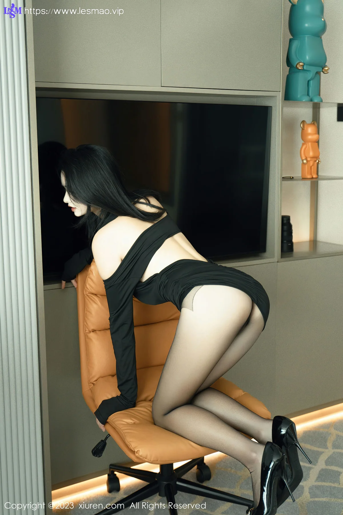 XiuRen 秀人 No.6385 艾希儿 魅惑黑丝性感写真1 - 19