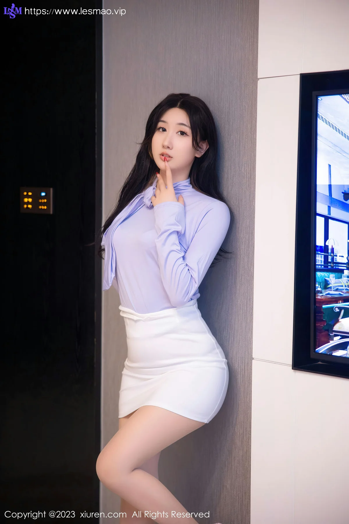 XiuRen 秀人 No.6389 江真真 白色蕾丝内衣性感写真 - 25