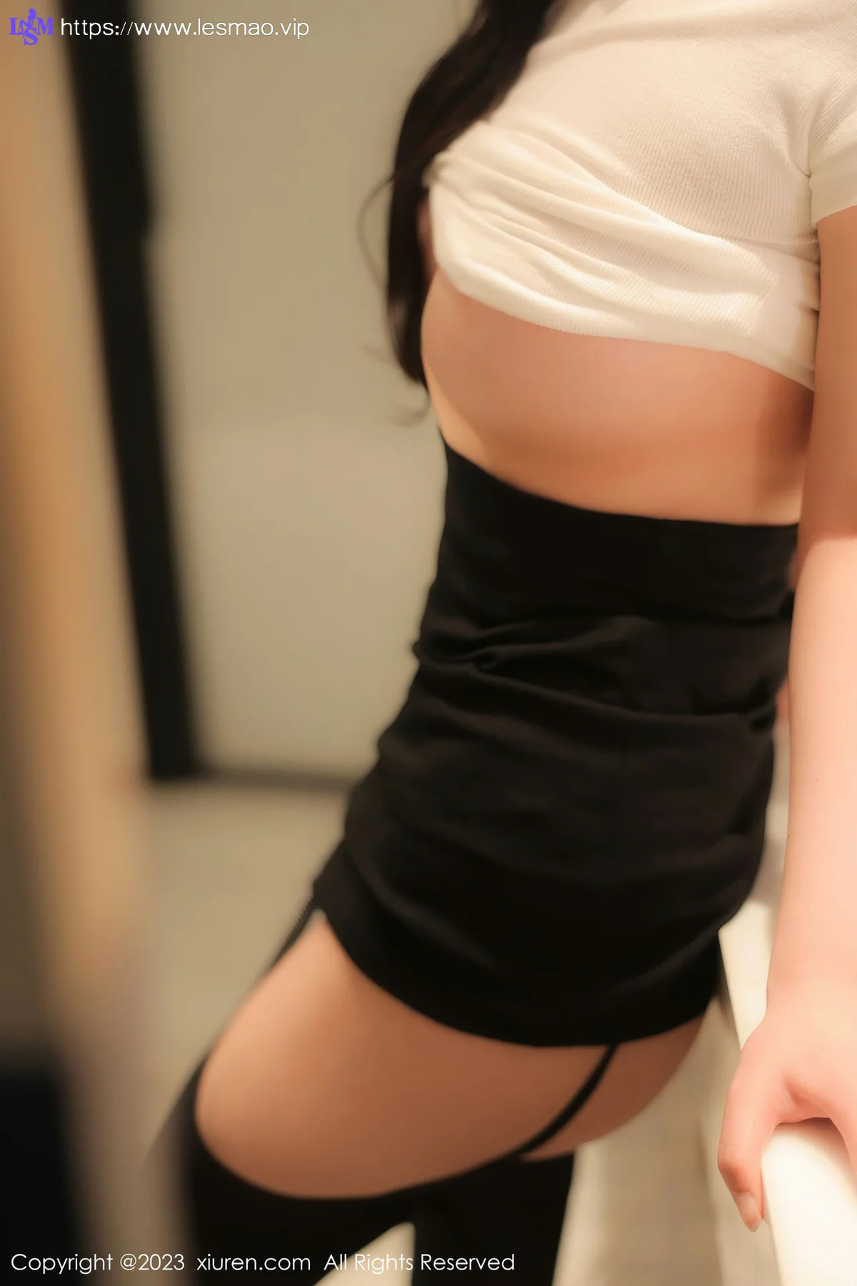 XiuRen 秀人 No.6394 林珊珊 魅惑黑丝吊袜性感写真11 - 45