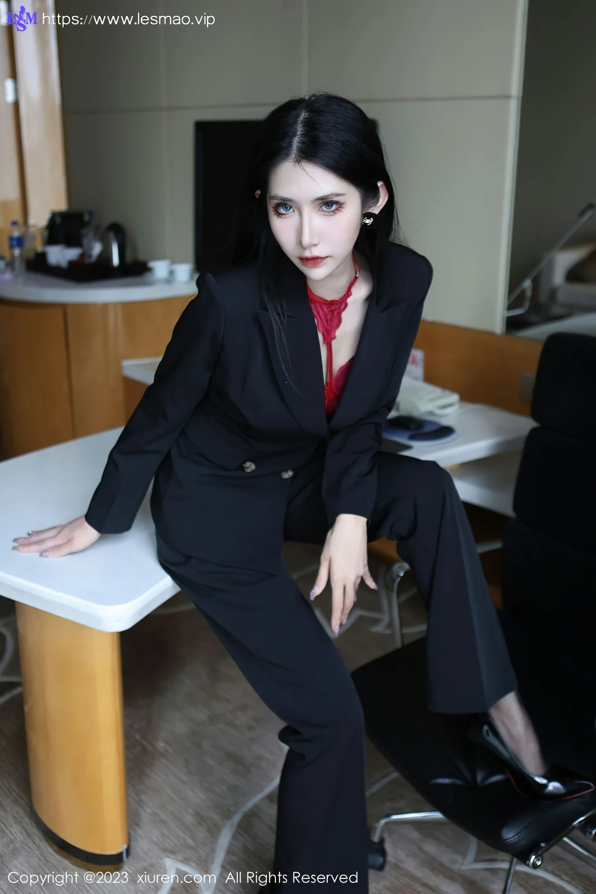 XiuRen 秀人 No.6402 依娜Yina 首套写真红色蕾丝内衣22 - 12