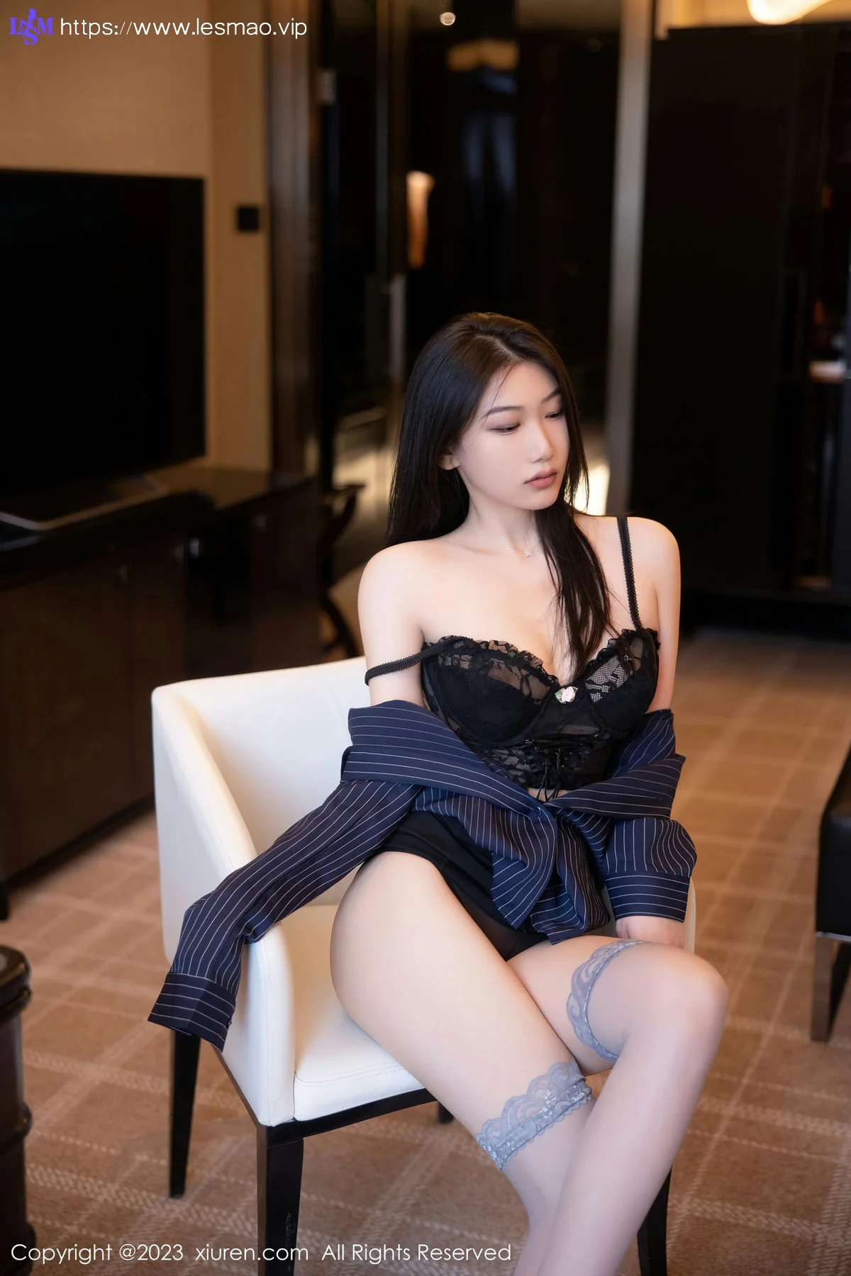 XiuRen 秀人 No.6418 李佳芮cherie 黑色短裙第二套写真33 - 20