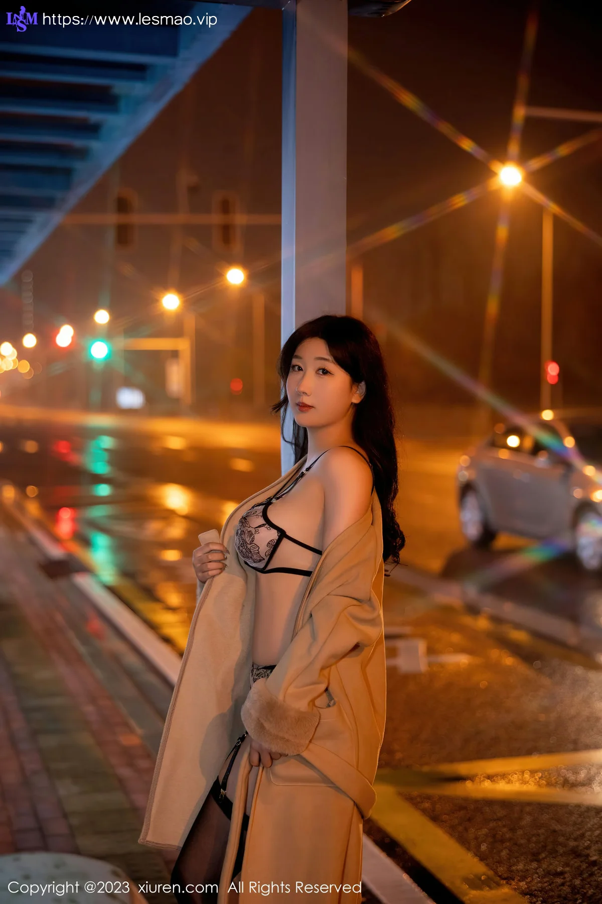 XiuRen 秀人 No.6424 江真真 街拍魅惑黑丝性感写真1 - 13