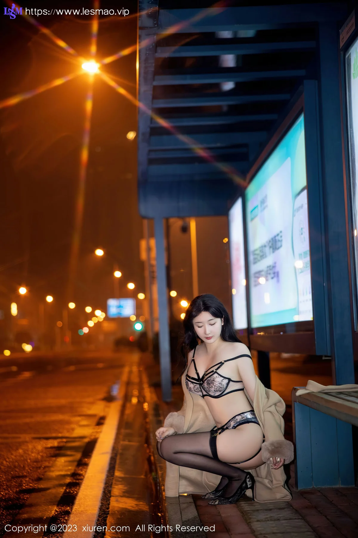 XiuRen 秀人 No.6424 江真真 街拍魅惑黑丝性感写真1 - 20