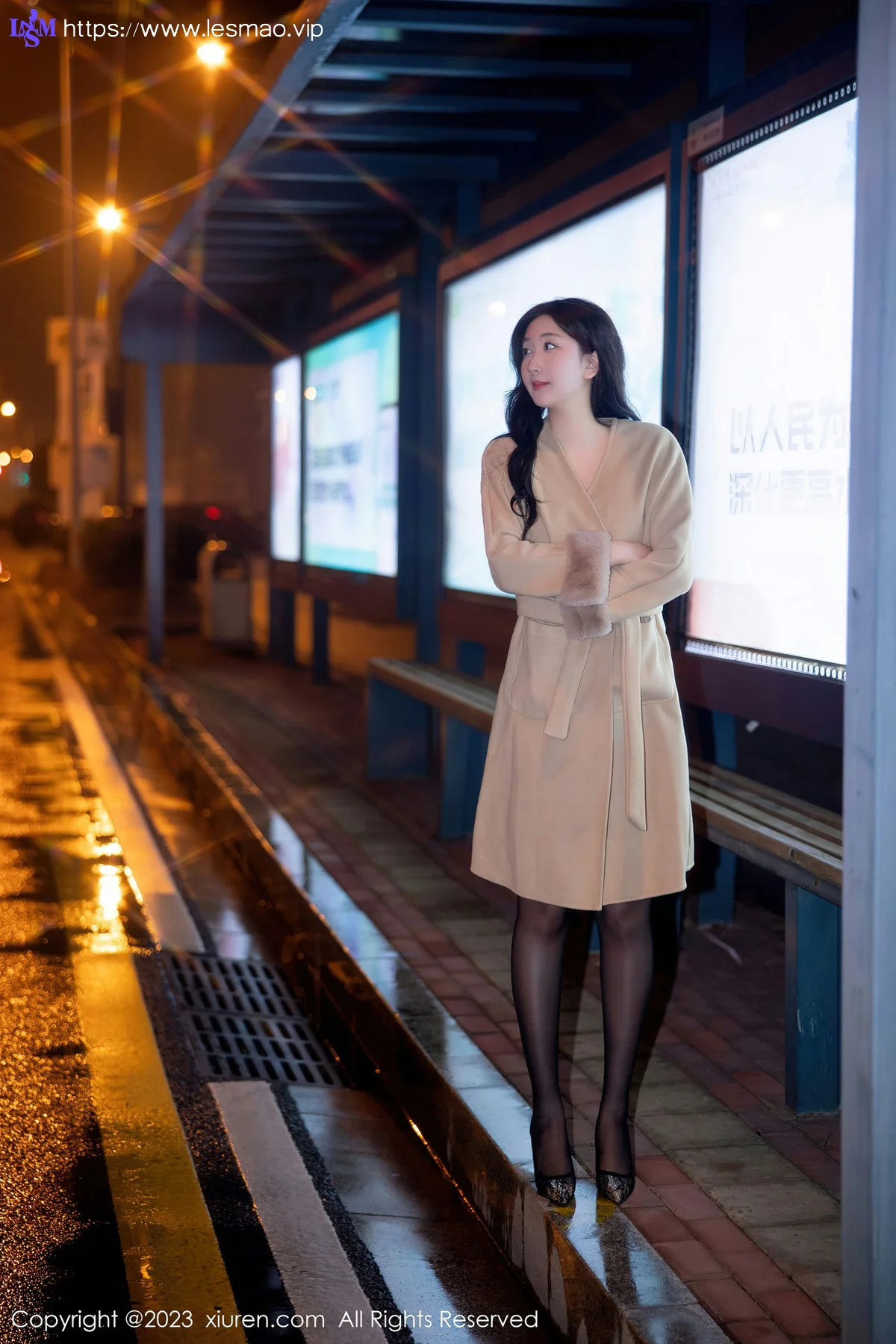 XiuRen 秀人 No.6424 江真真 街拍魅惑黑丝性感写真1 - 58