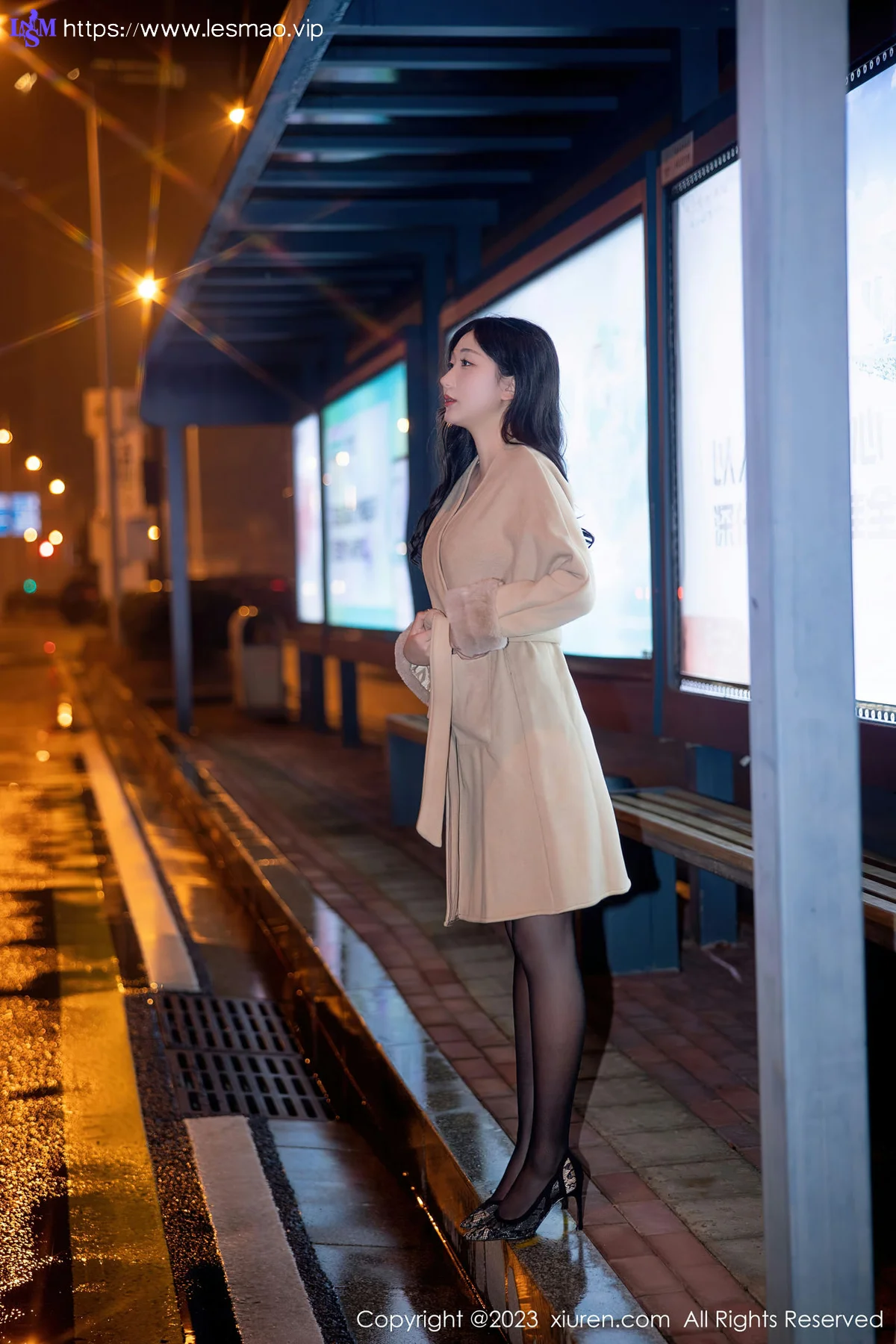 XiuRen 秀人 No.6424 江真真 街拍魅惑黑丝性感写真1 - 59
