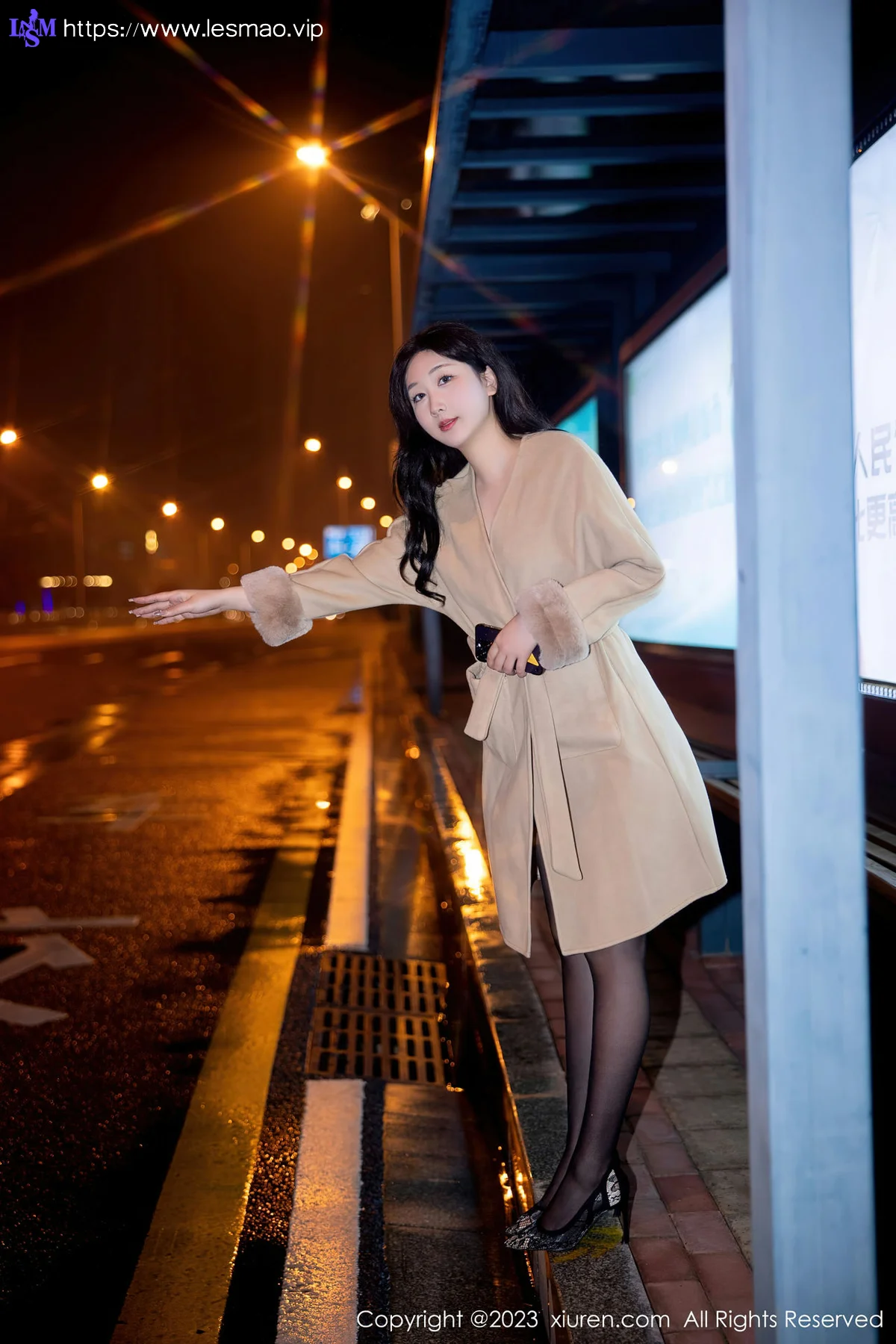 XiuRen 秀人 No.6424 江真真 街拍魅惑黑丝性感写真1 - 62