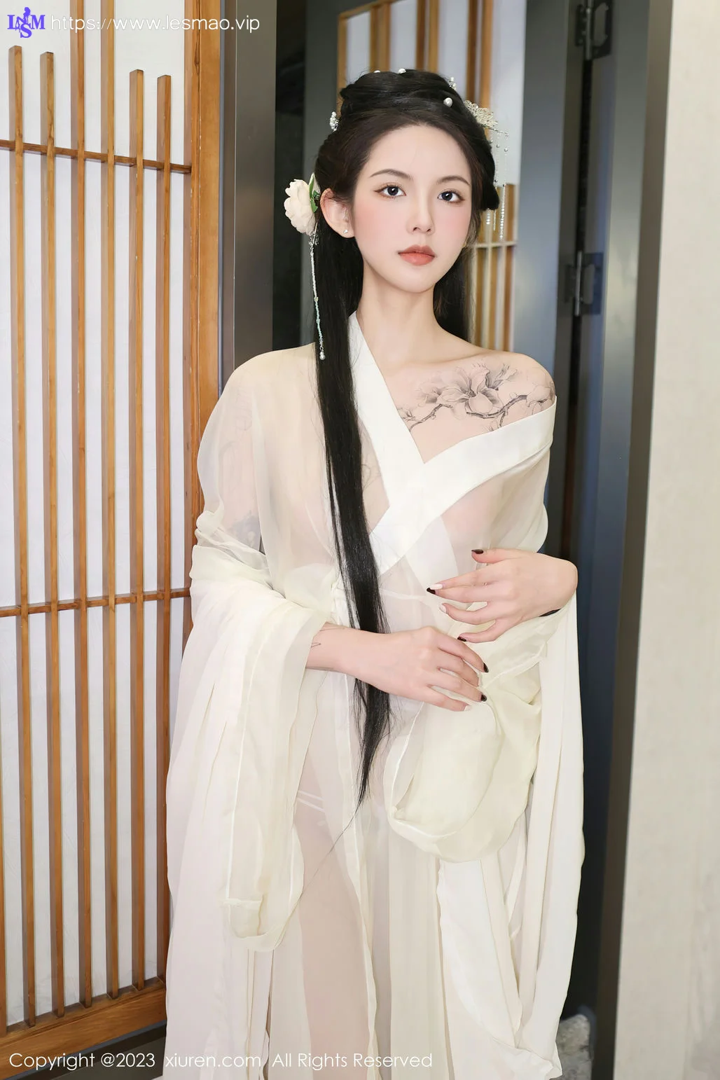 XiuRen 秀人 No.6430 乔一一 白纱轻透古装性感写真1 - 13