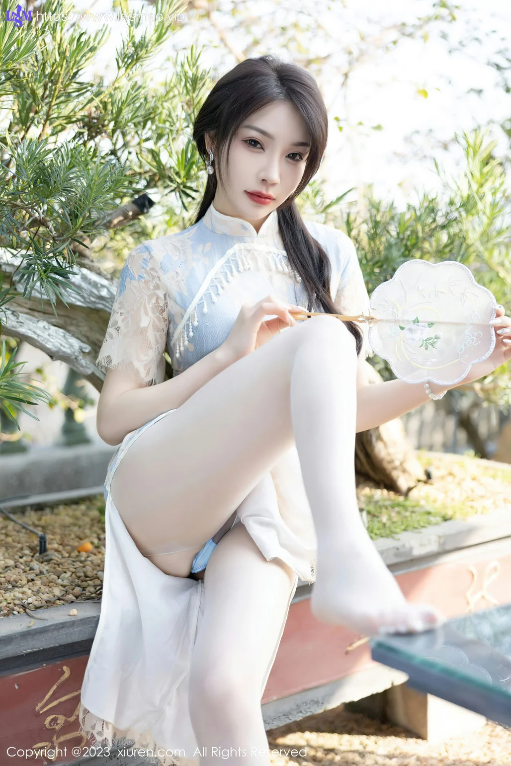 XiuRen 秀人 No.6434 徐莉芝Booty 浅色旗袍服饰海南岛旅拍1 - 16