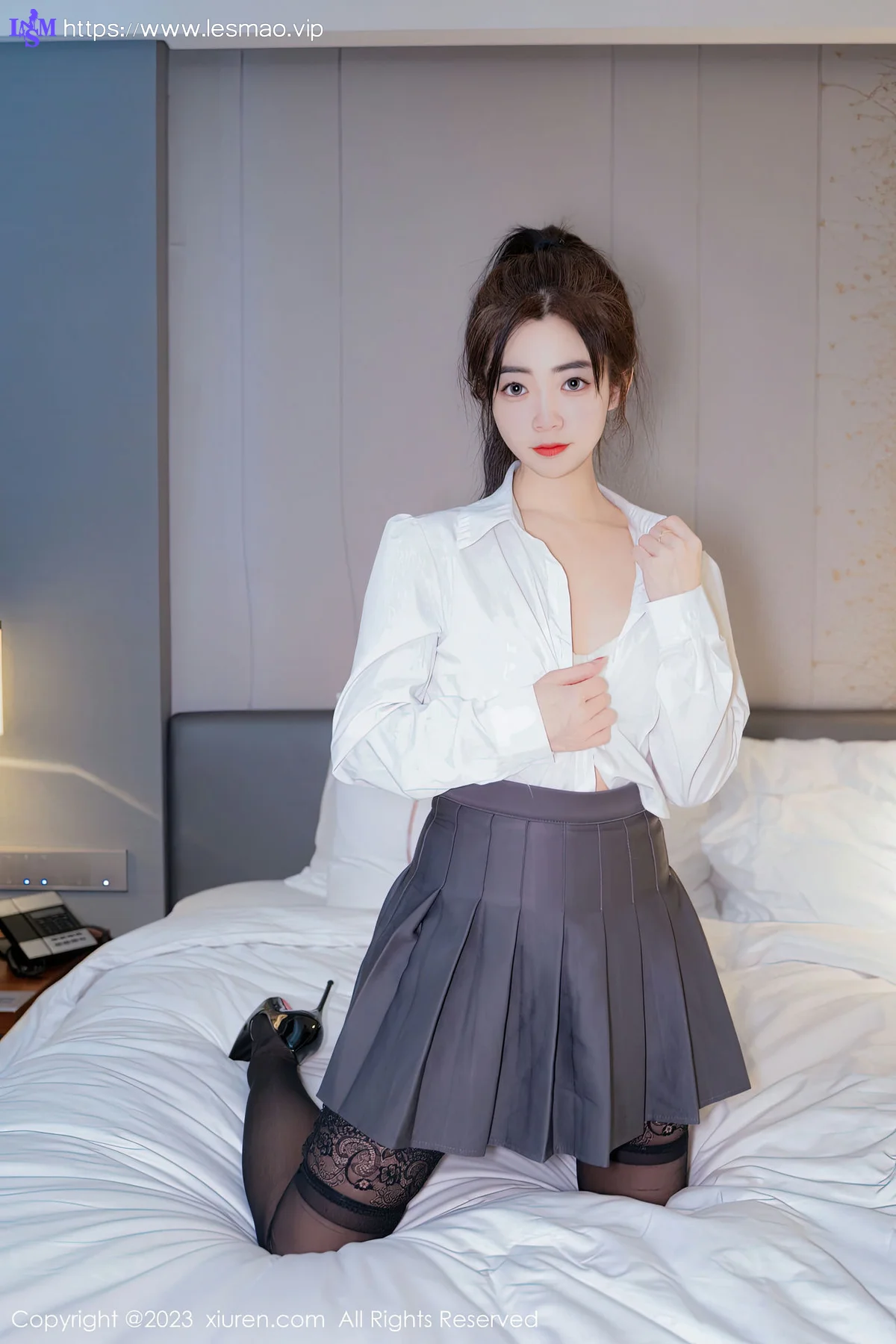 XiuRen 秀人 No.6444 星子柒kiki 魅惑黑丝第二套写真 - 14