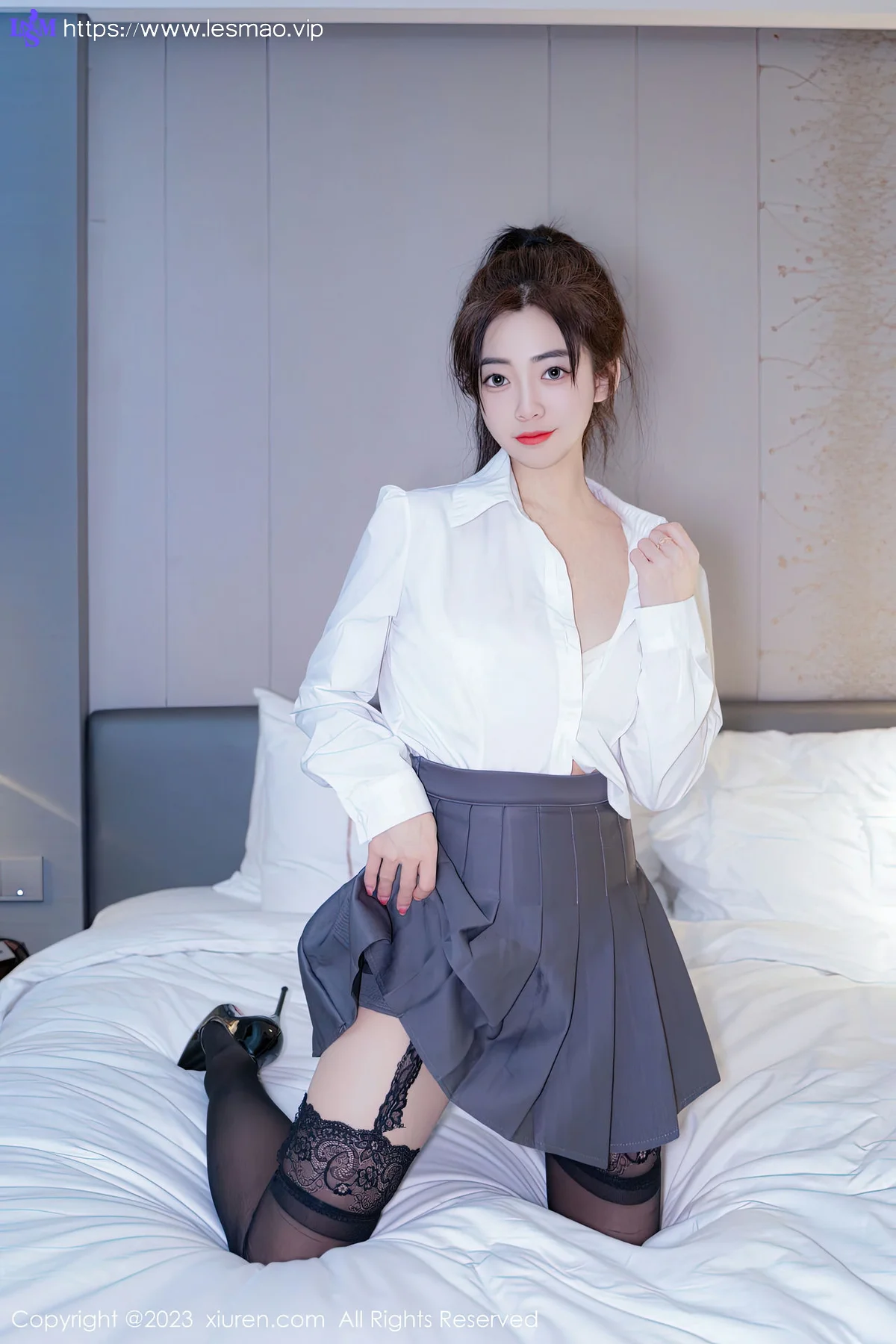 XiuRen 秀人 No.6444 星子柒kiki 魅惑黑丝第二套写真 - 15