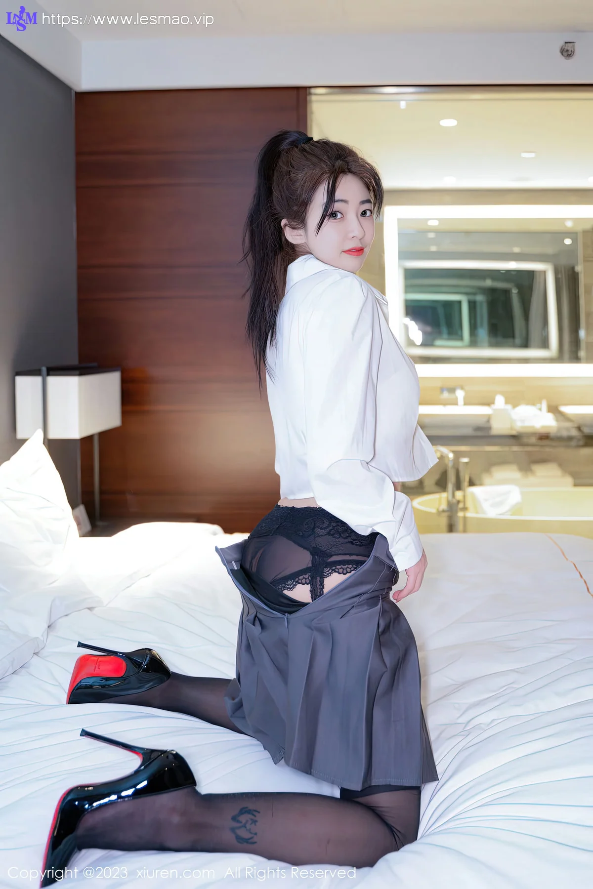 XiuRen 秀人 No.6444 星子柒kiki 魅惑黑丝第二套写真 - 60