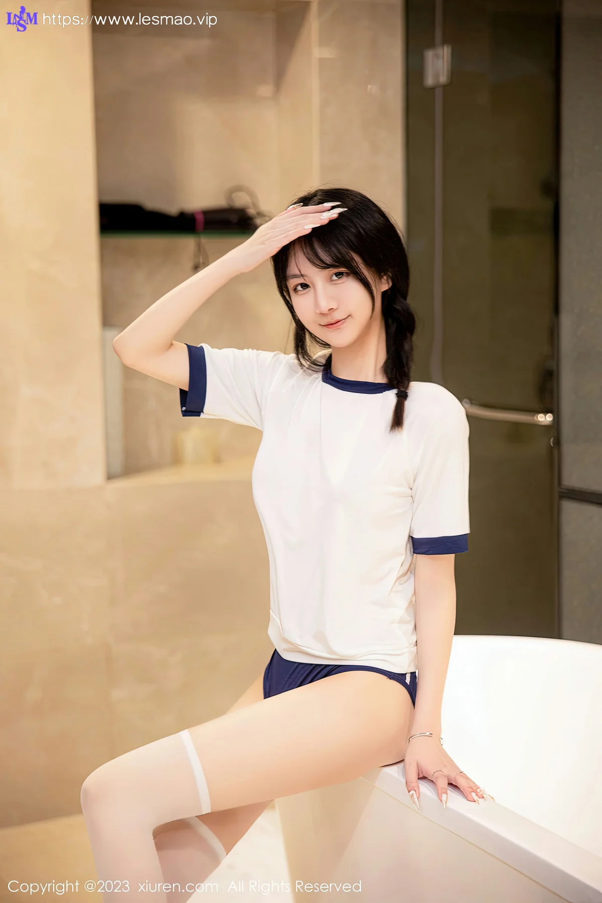 XiuRen 秀人 No.6447 谢小蒽 白色水手服性感写真111 - 7