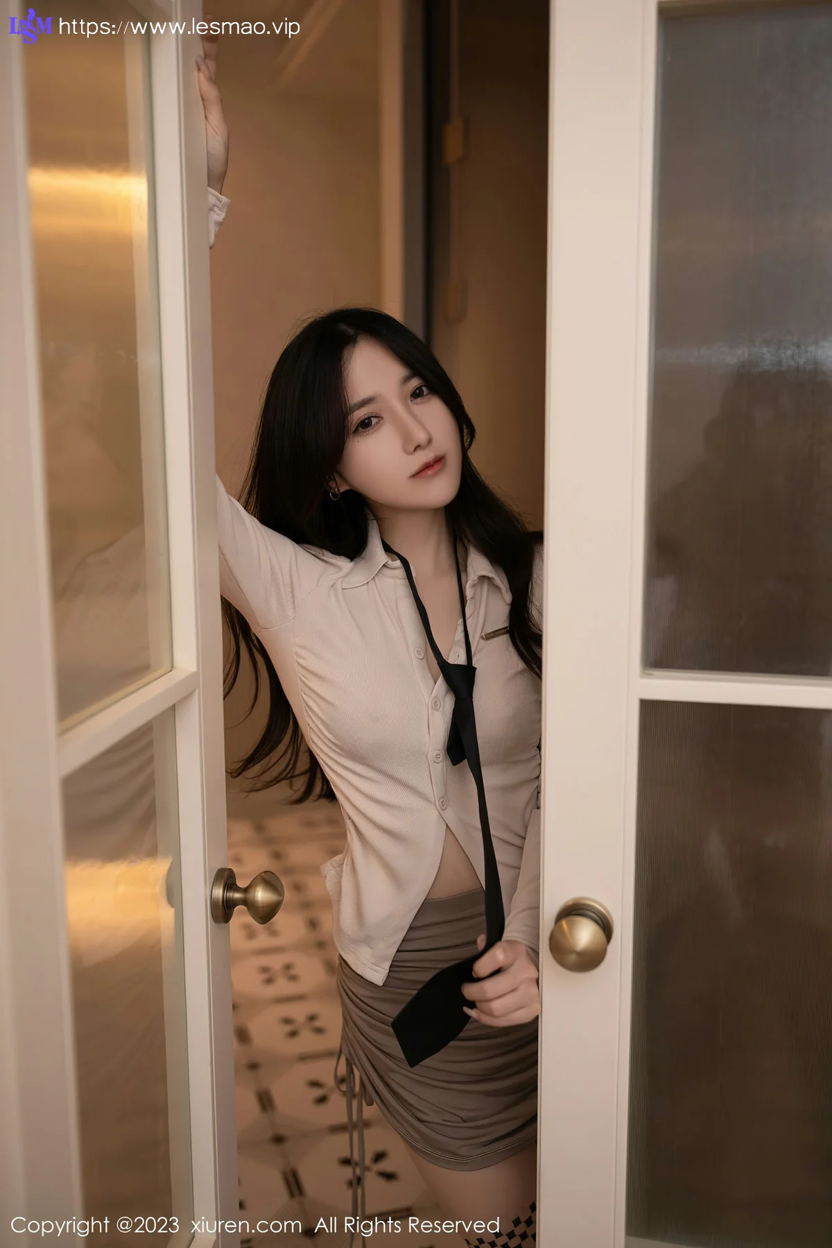 XiuRen 秀人 No.6472 鱼子酱Fish 黑白蕾丝内衣性感写真1 - 16