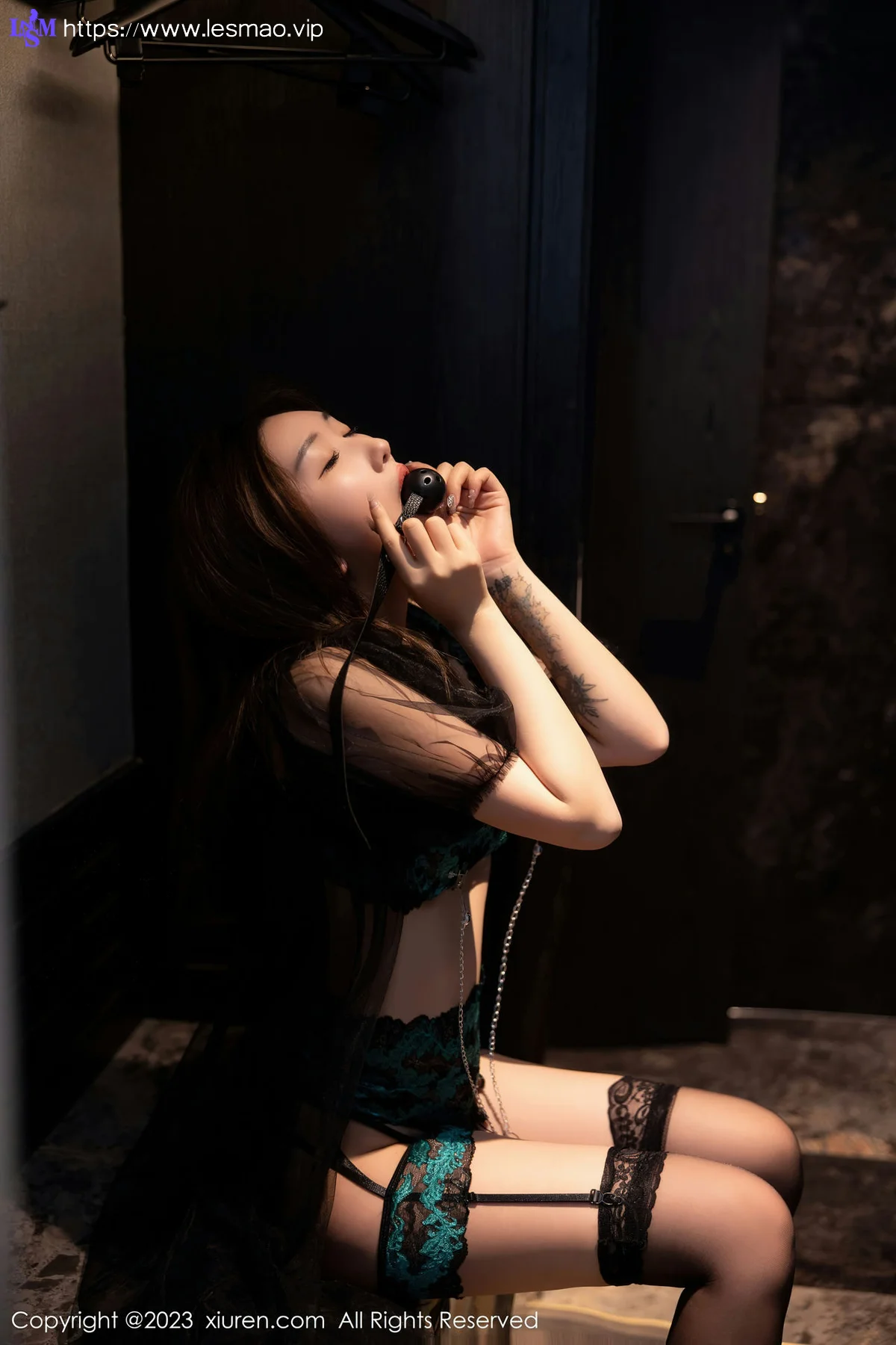 XiuRen 秀人 No.6500 江真真 黑色薄纱情趣性感写真 - 56