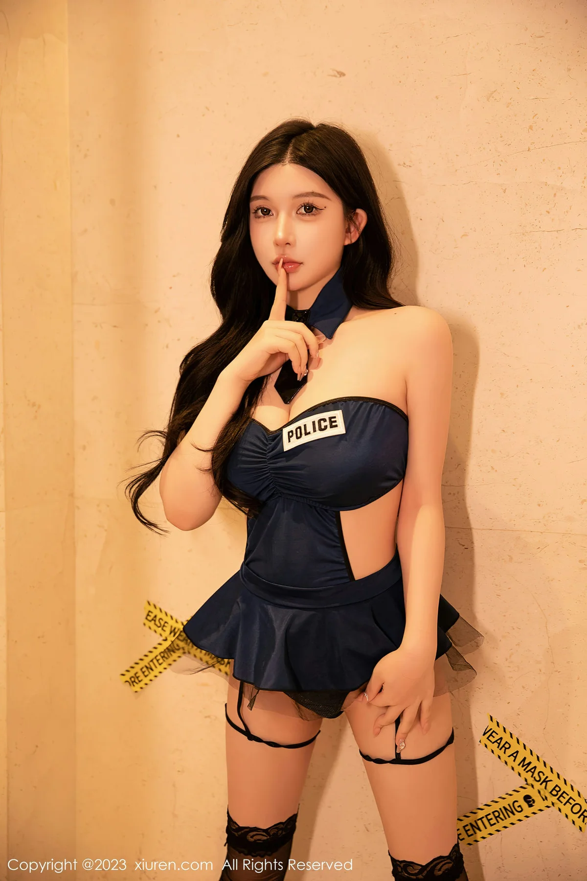 XiuRen 秀人 No.6507 林珊珊 黑色情趣警察制服芭提雅旅拍11 - 23