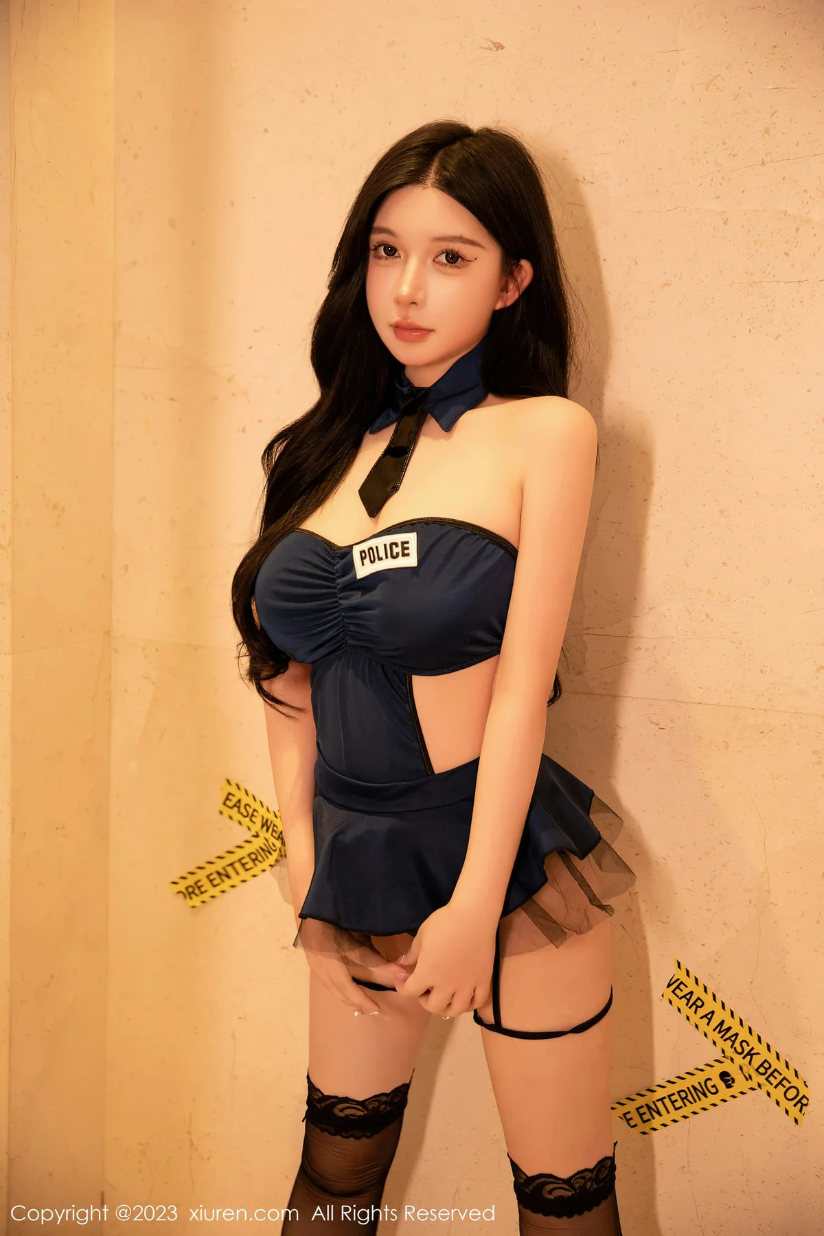 XiuRen 秀人 No.6507 林珊珊 黑色情趣警察制服芭提雅旅拍11 - 24