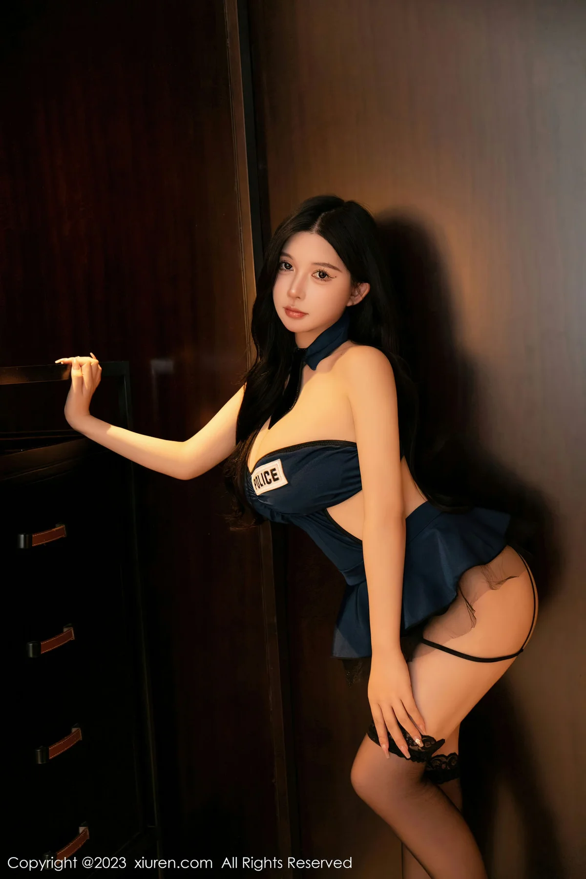 XiuRen 秀人 No.6507 林珊珊 黑色情趣警察制服芭提雅旅拍11 - 37