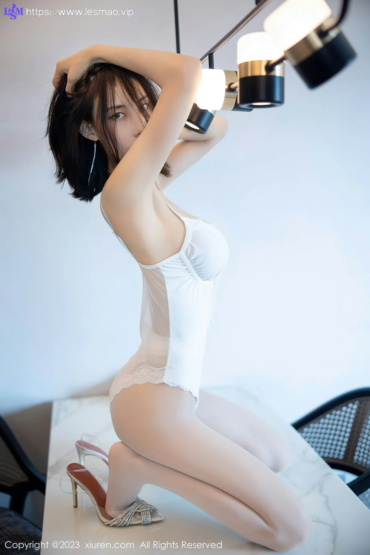 XiuRen 秀人 No.6522 lingyu69 白色网纱情趣写真1 - 20