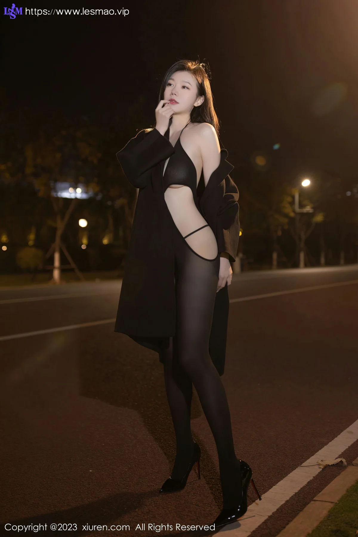 XiuRen 秀人 No.6524 安然anran 黑色连体衣写真11 - 22