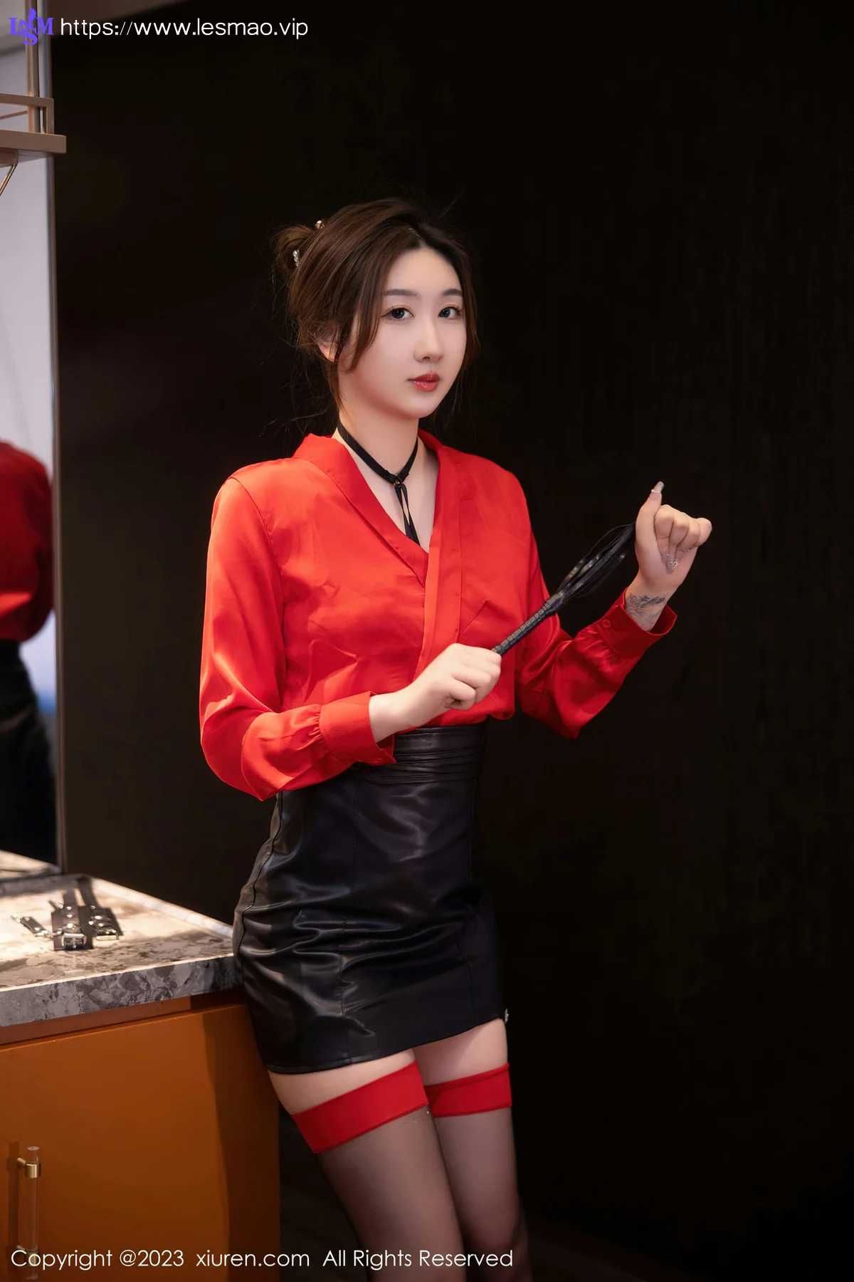 XiuRen 秀人 No.6529 江真真 红色花式内衣写真 - 15