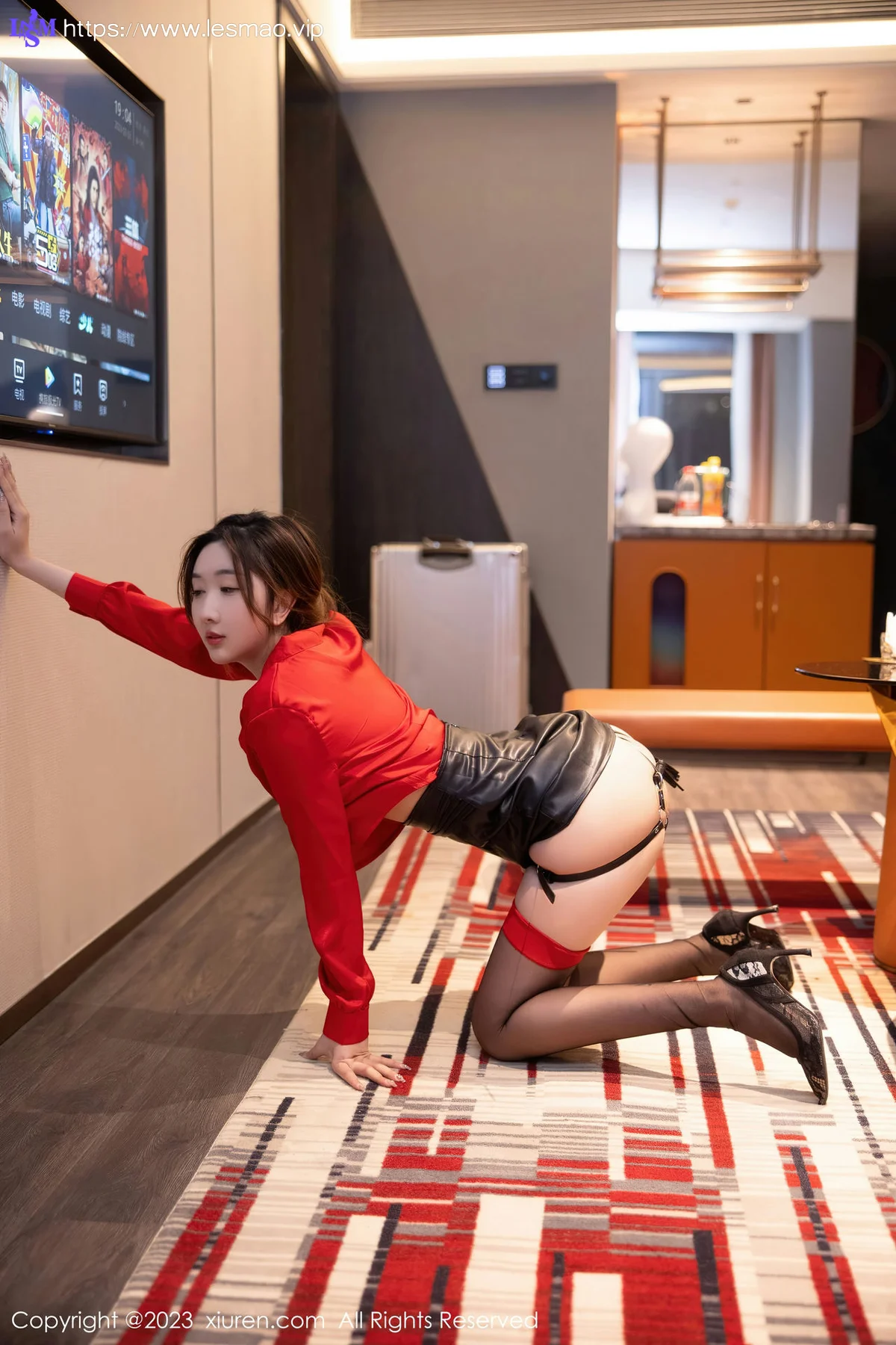 XiuRen 秀人 No.6529 江真真 红色花式内衣写真 - 26