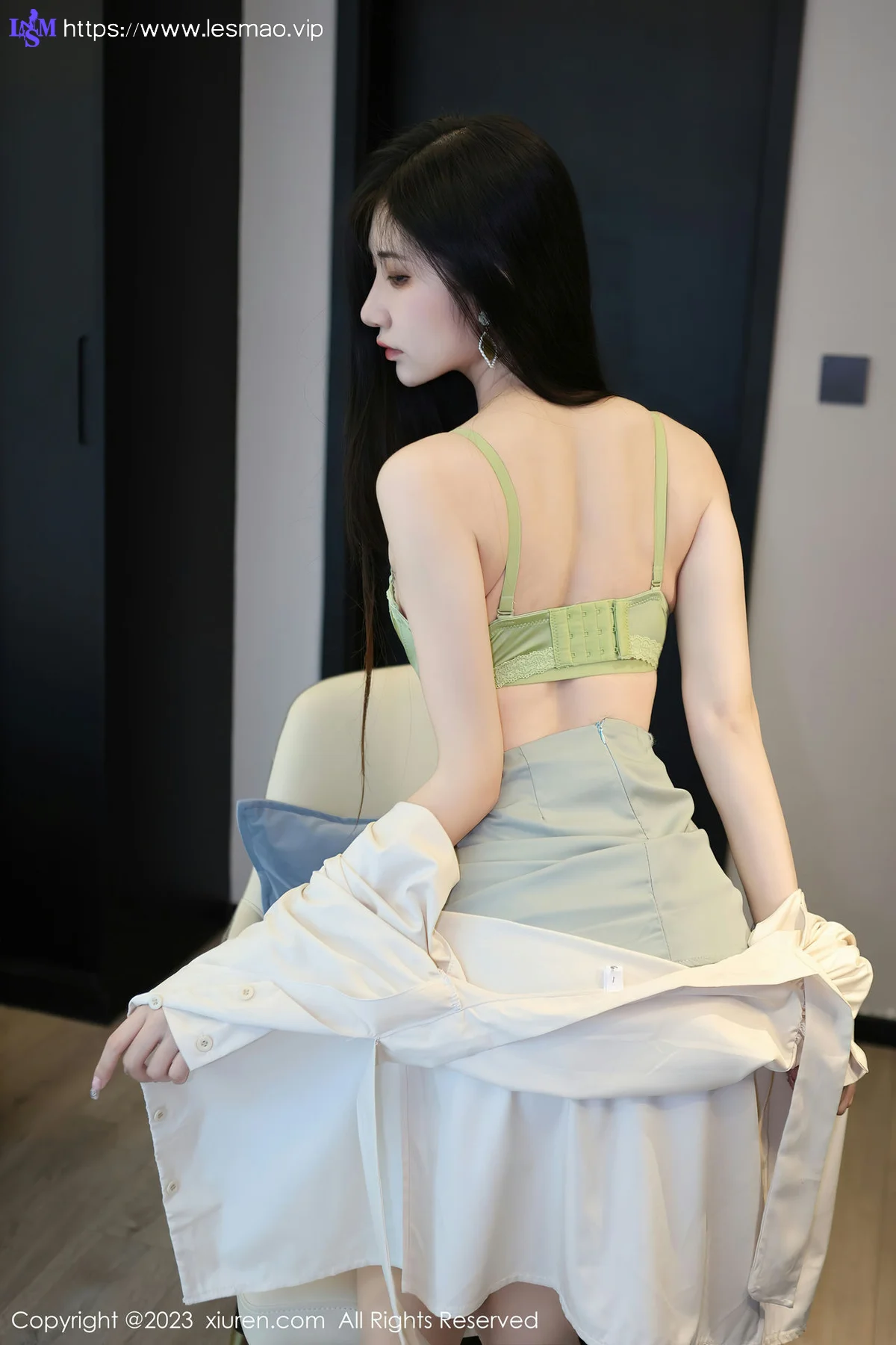 XiuRen 秀人 No.6547 依娜Yina 淡绿色蕾丝内衣性感写真2 - 32