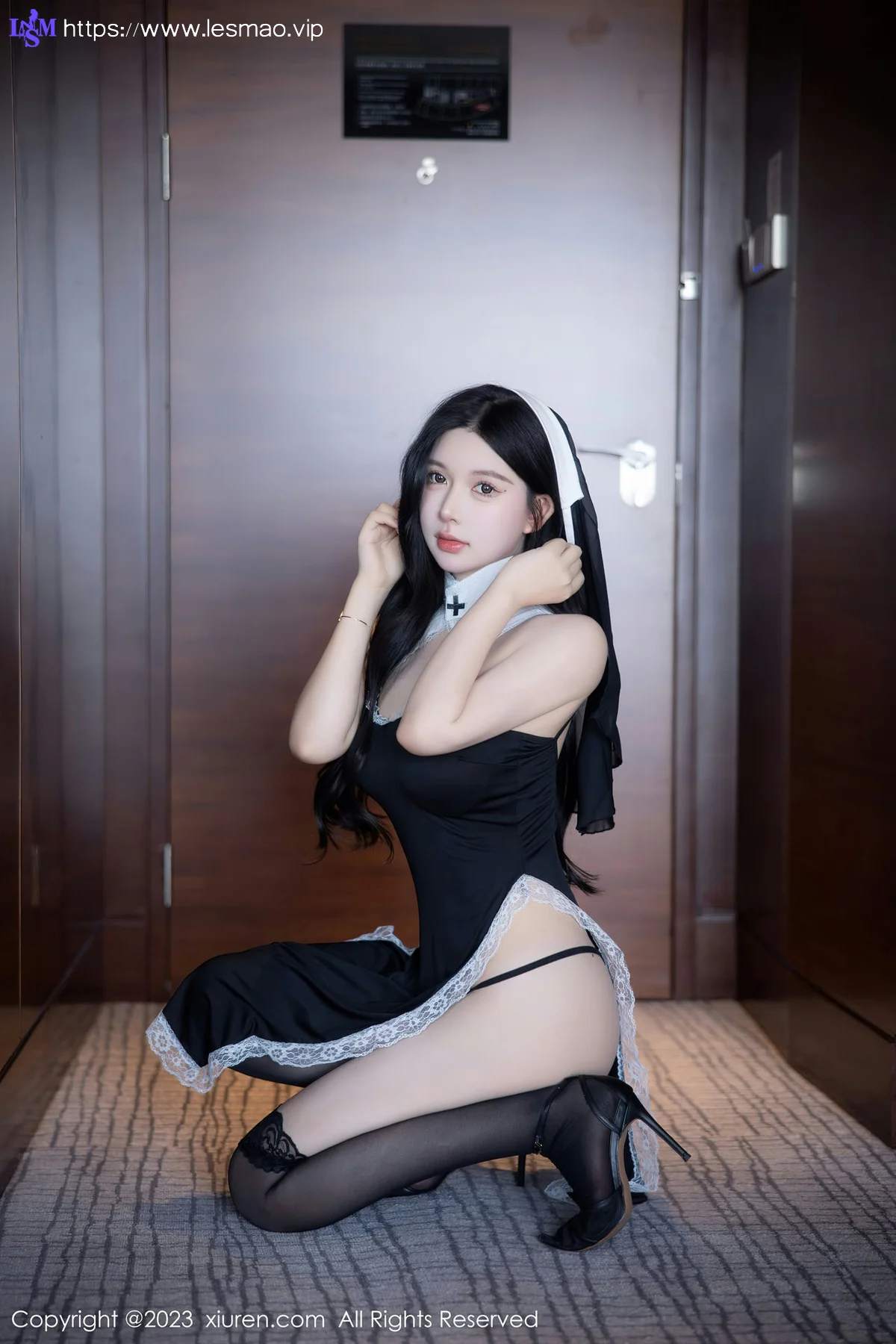 XiuRen 秀人 No.6577 林珊珊 黑色修女服饰芭提雅旅拍1 - 14