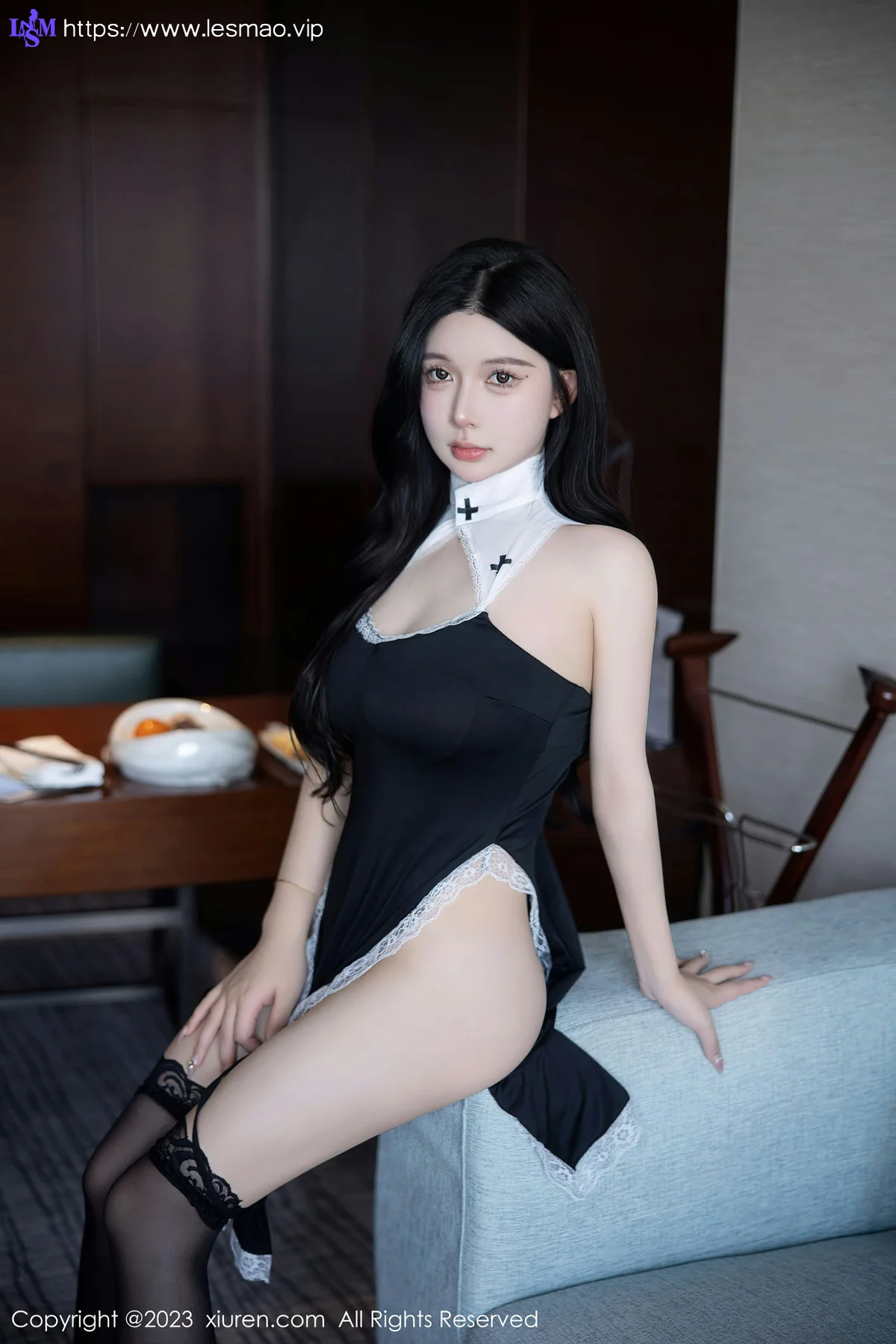 XiuRen 秀人 No.6577 林珊珊 黑色修女服饰芭提雅旅拍1 - 35