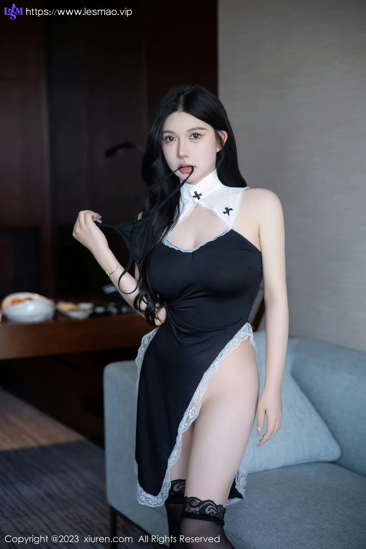 XiuRen 秀人 No.6577 林珊珊 黑色修女服饰芭提雅旅拍1 - 69