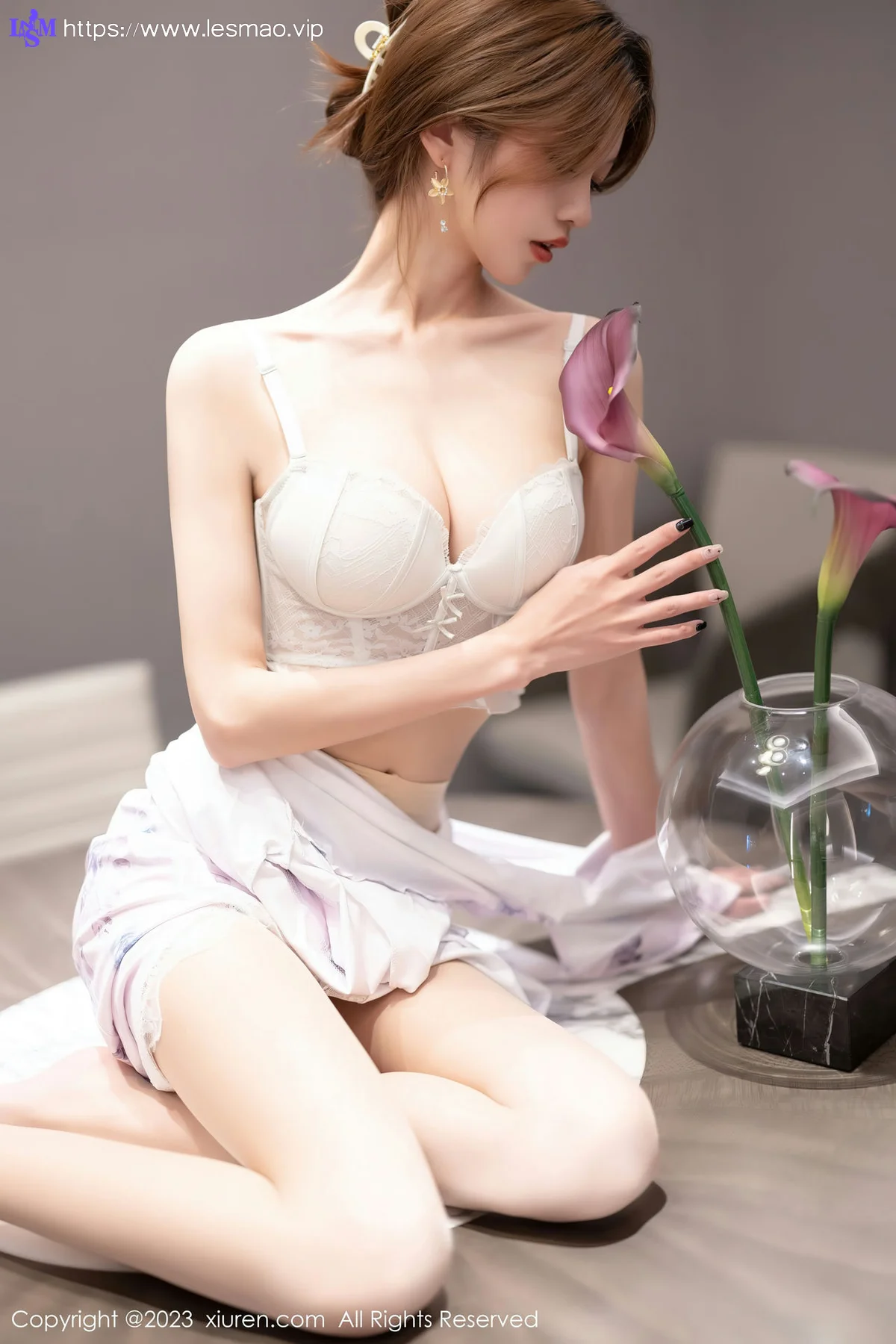 XiuRen 秀人 No.6591 程程程- 白色蕾丝内衣性感写真1 - 46