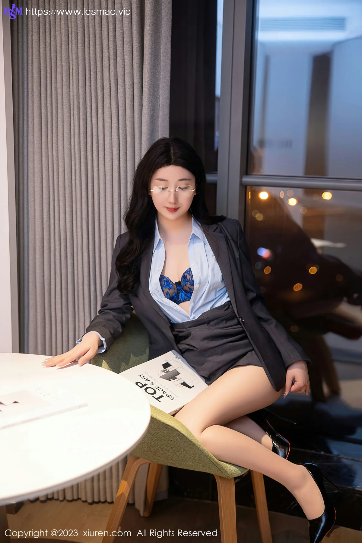 XiuRen 秀人 No.6607 江真真 深灰色Ol制服性感写真3 - 16
