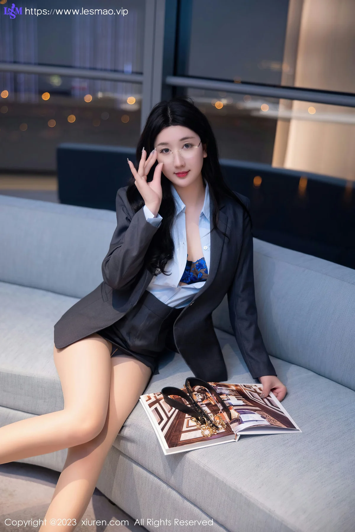 XiuRen 秀人 No.6607 江真真 深灰色Ol制服性感写真3 - 19