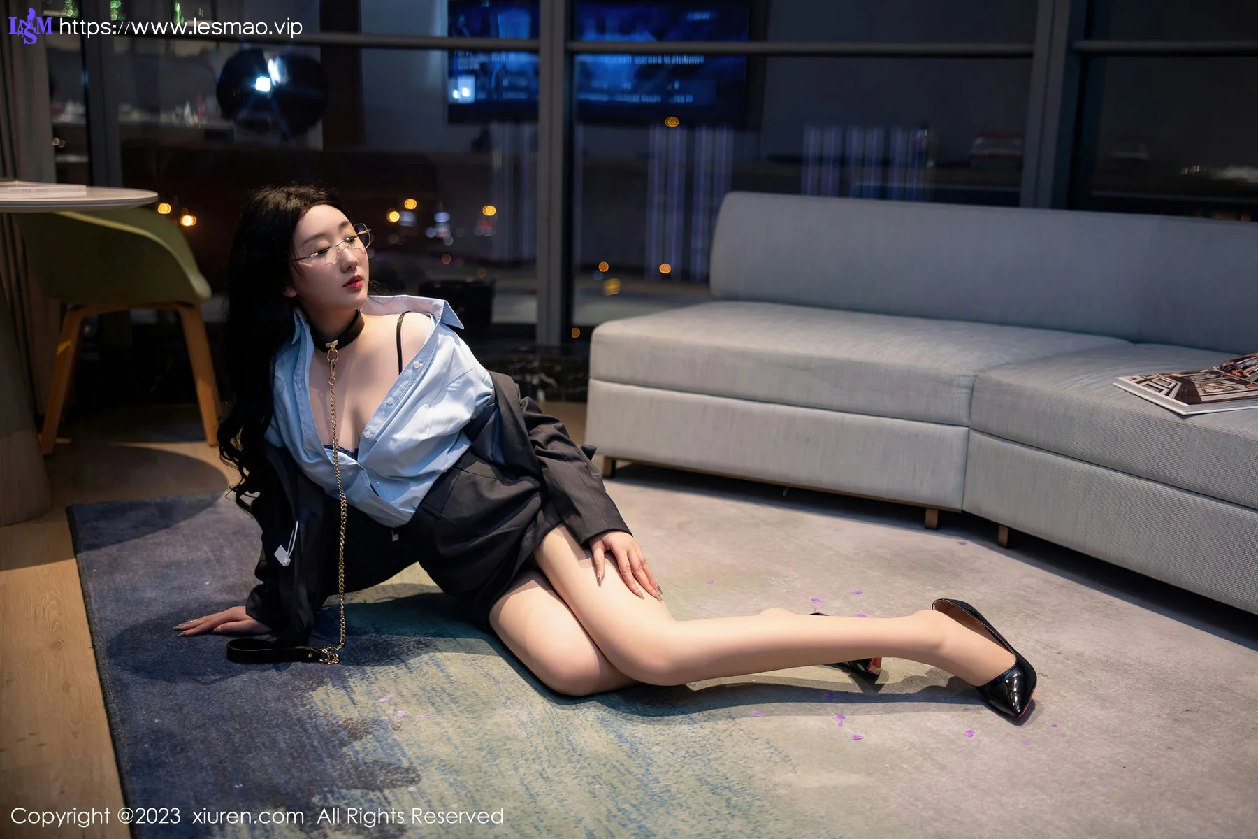 XiuRen 秀人 No.6607 江真真 深灰色Ol制服性感写真3 - 30