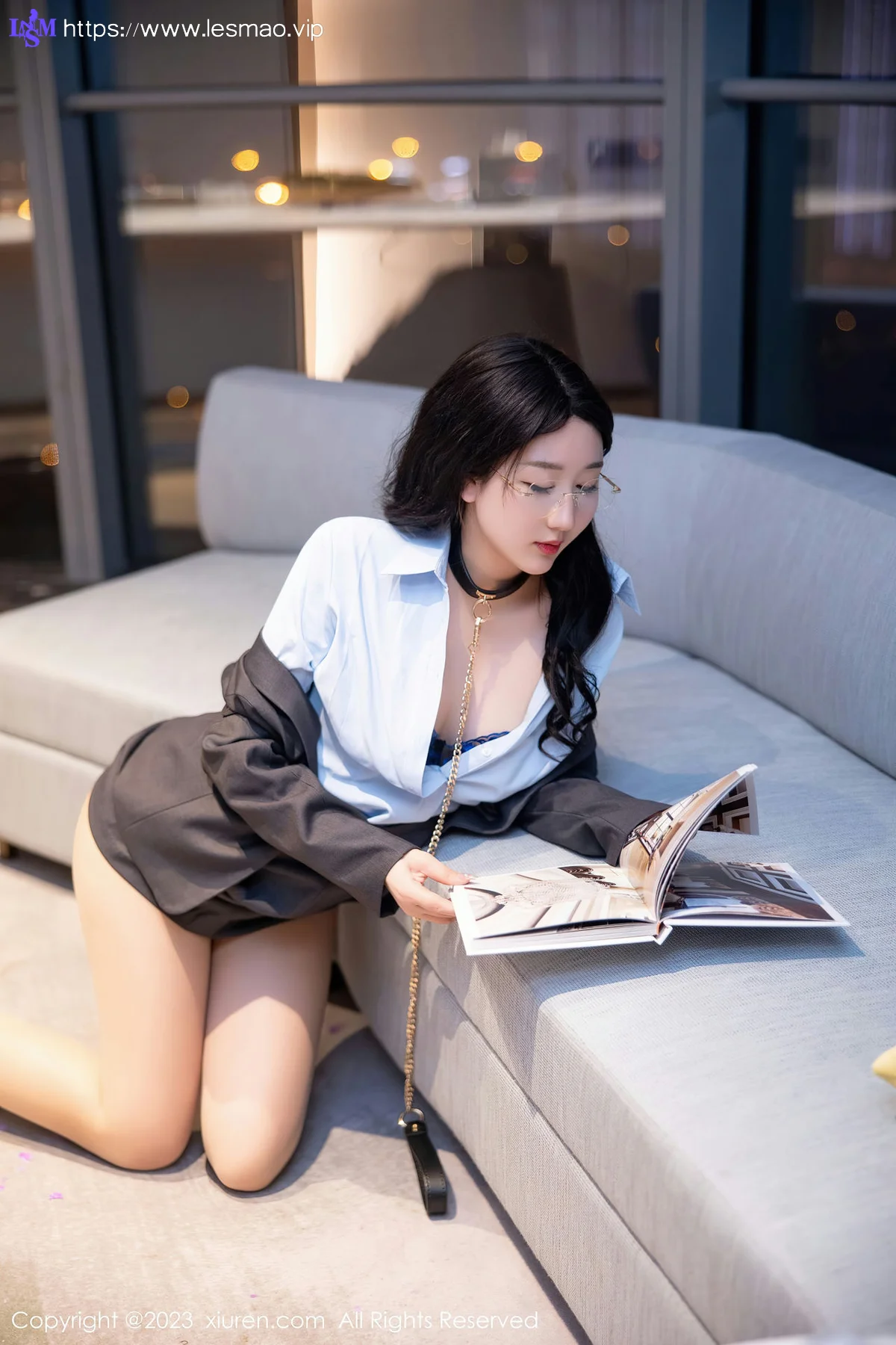 XiuRen 秀人 No.6607 江真真 深灰色Ol制服性感写真3 - 33