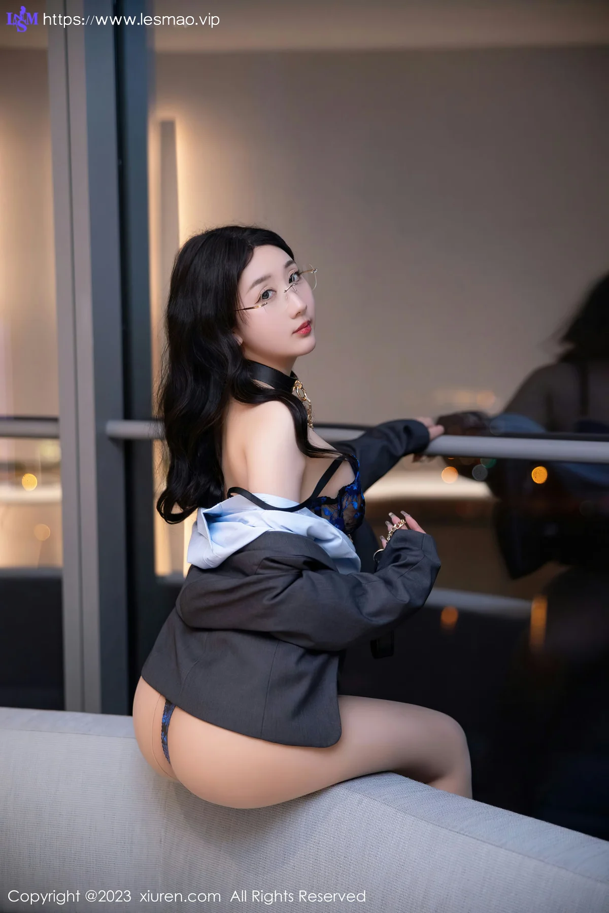 XiuRen 秀人 No.6607 江真真 深灰色Ol制服性感写真3 - 38