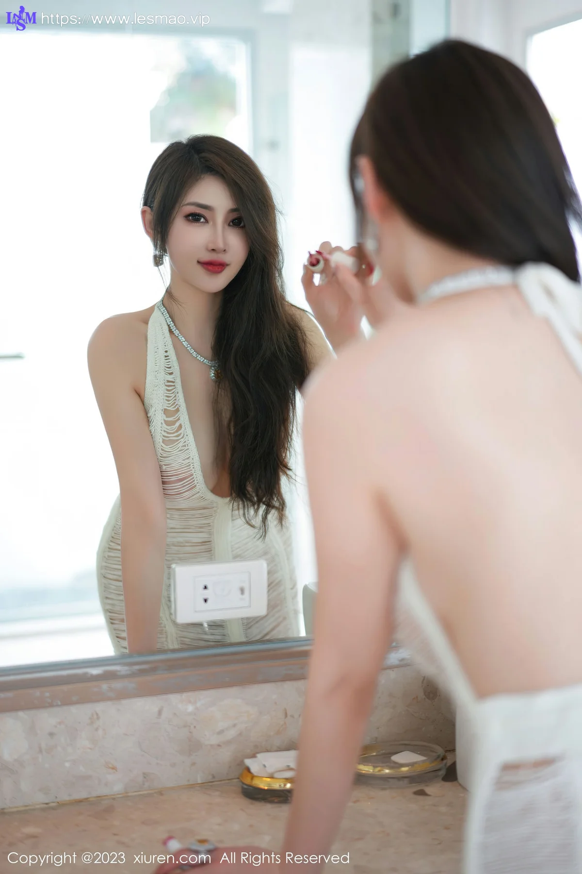 XiuRen 秀人 No.6610 Carol周妍希 白色轻透情趣服饰泰国旅拍 - 11