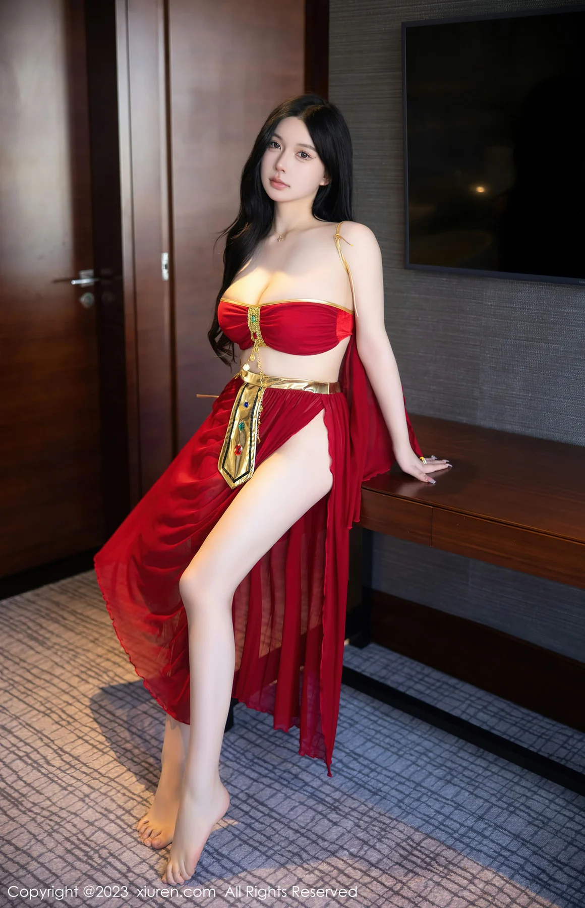 XiuRen 秀人 No.6613 林珊珊 红色西域舞娘芭提雅旅拍11 - 64